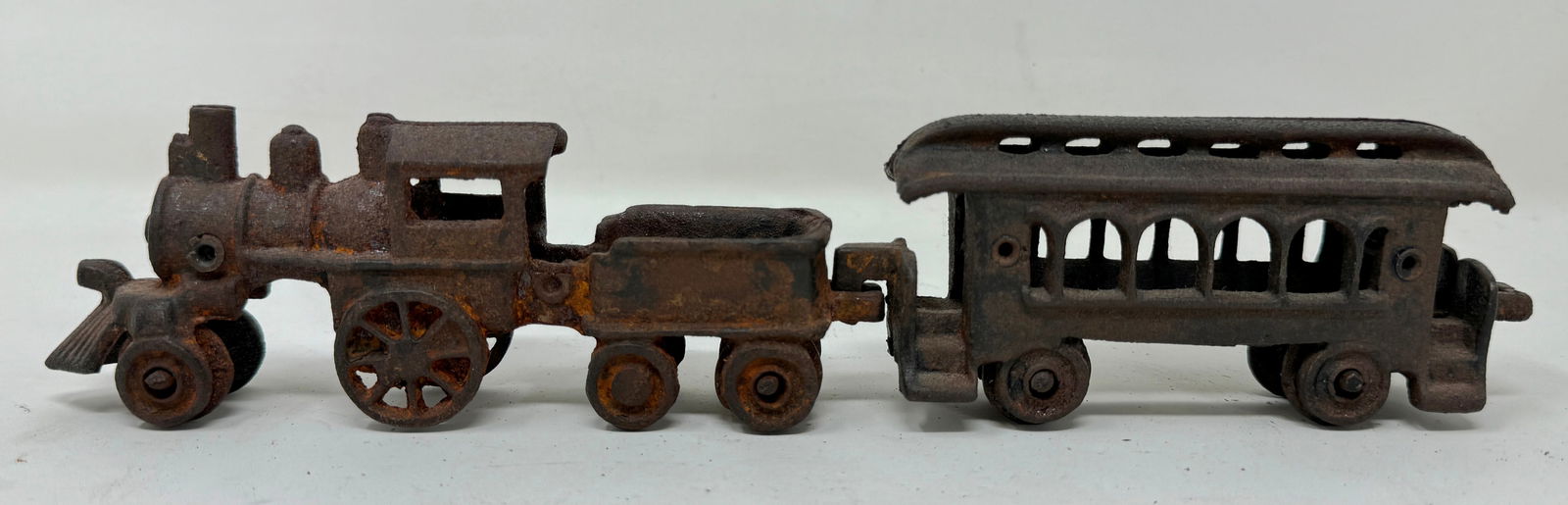 Cast Iron Train & Passenger Car (1 of 1)