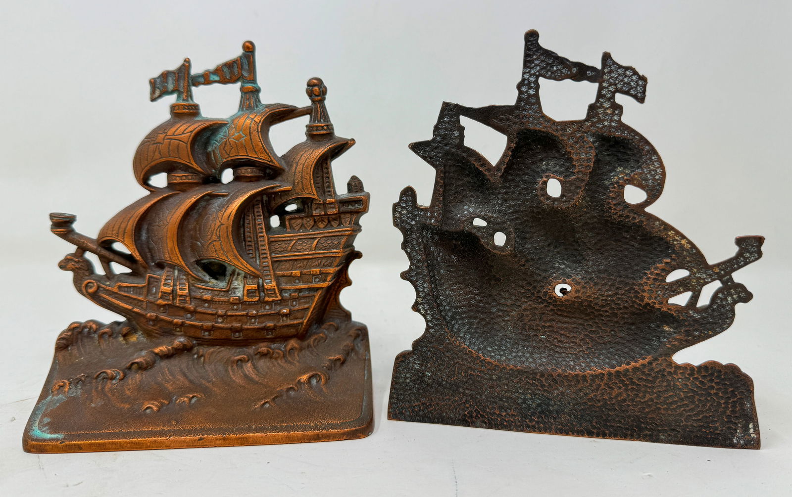 Brass Ship Bookends (1 of 2)