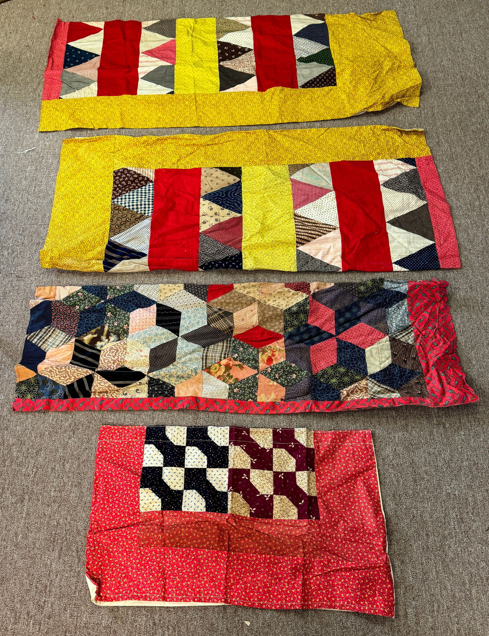 Antique Quilt Feed Sacks / Bags & Pillow Case (1 of 4)