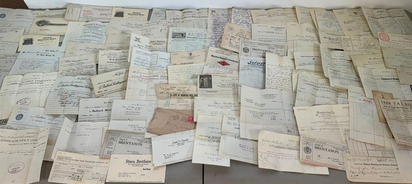 Bill Heads Ephemora incl 1917 Audubon Dues Card (1 of 12)