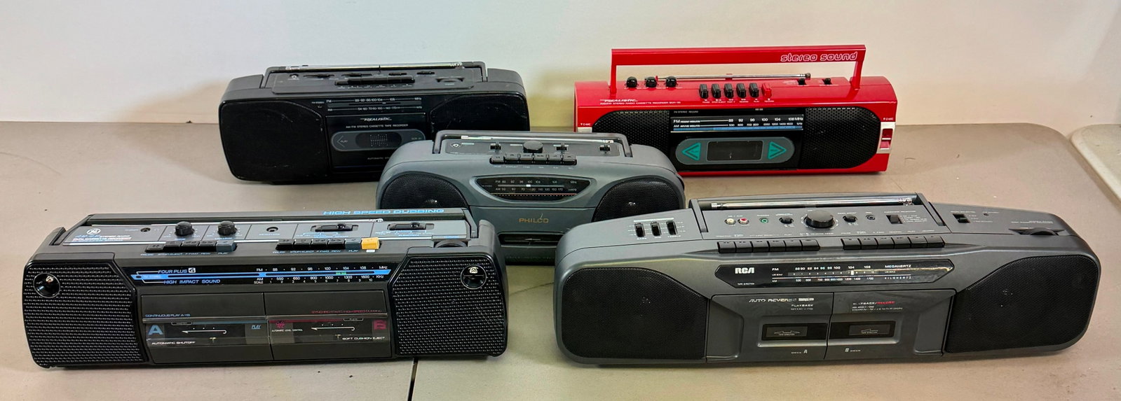 Realistic RCA GE Philco Stereos: If being shipped, please contact The Local UPS Store BEFORE bidding, to get a shipping quote. Their number is (908)213-6838 & select option 5. Or email store5528@theupsstore.com.