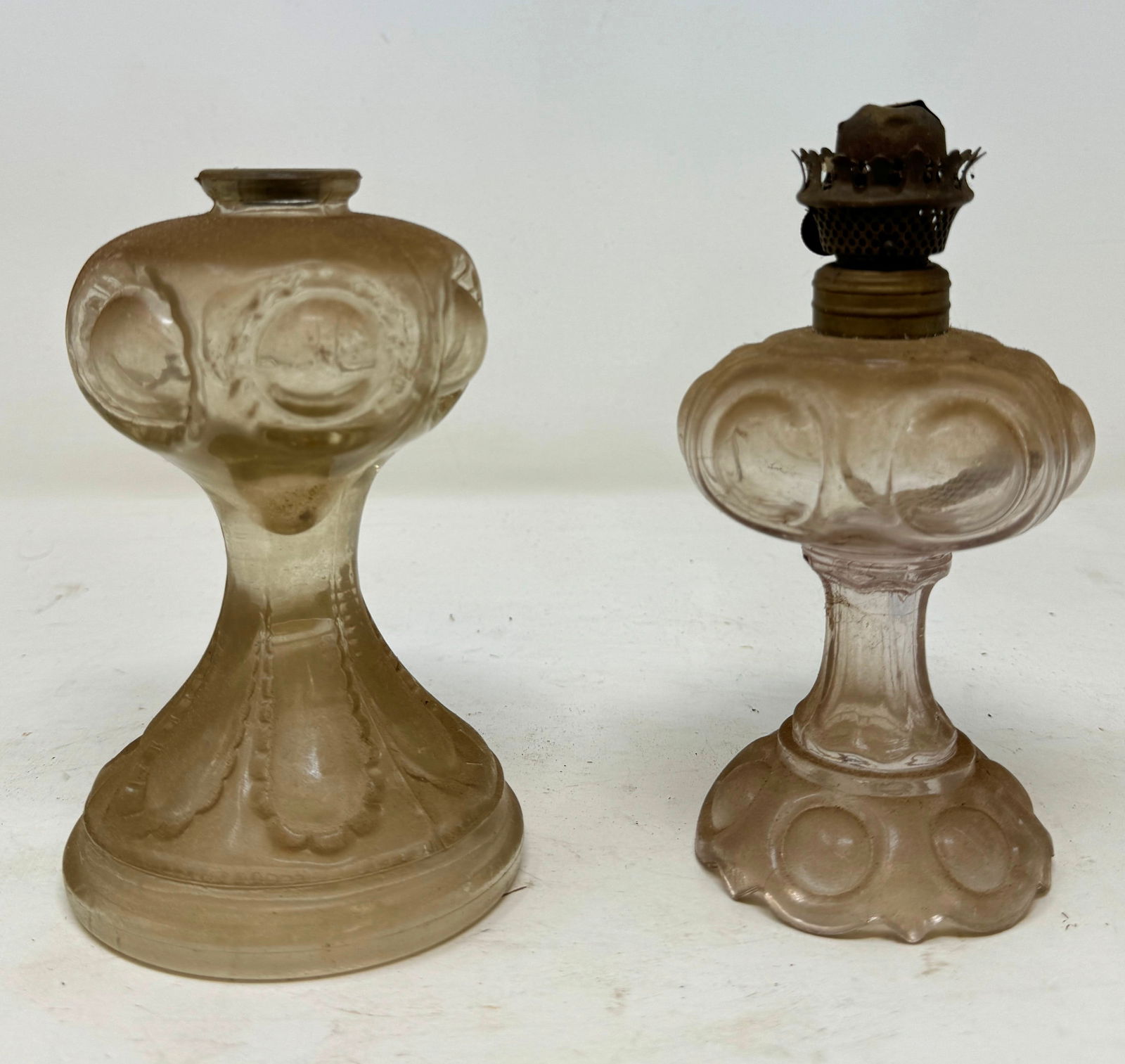 2 EAPG Glass Oil Lamps (1 of 2)