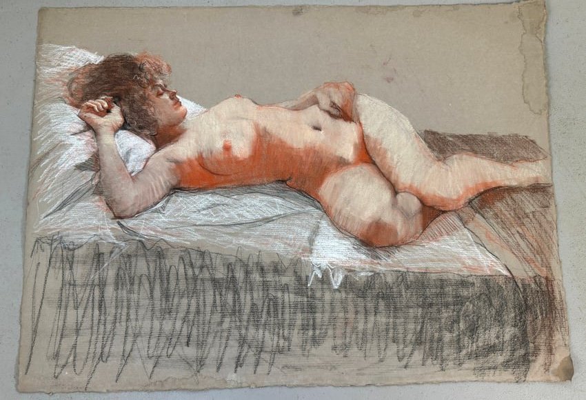 Rhoda Yanow Nude Pastel Art: Approx 19 1/2" x 26 1/2"
