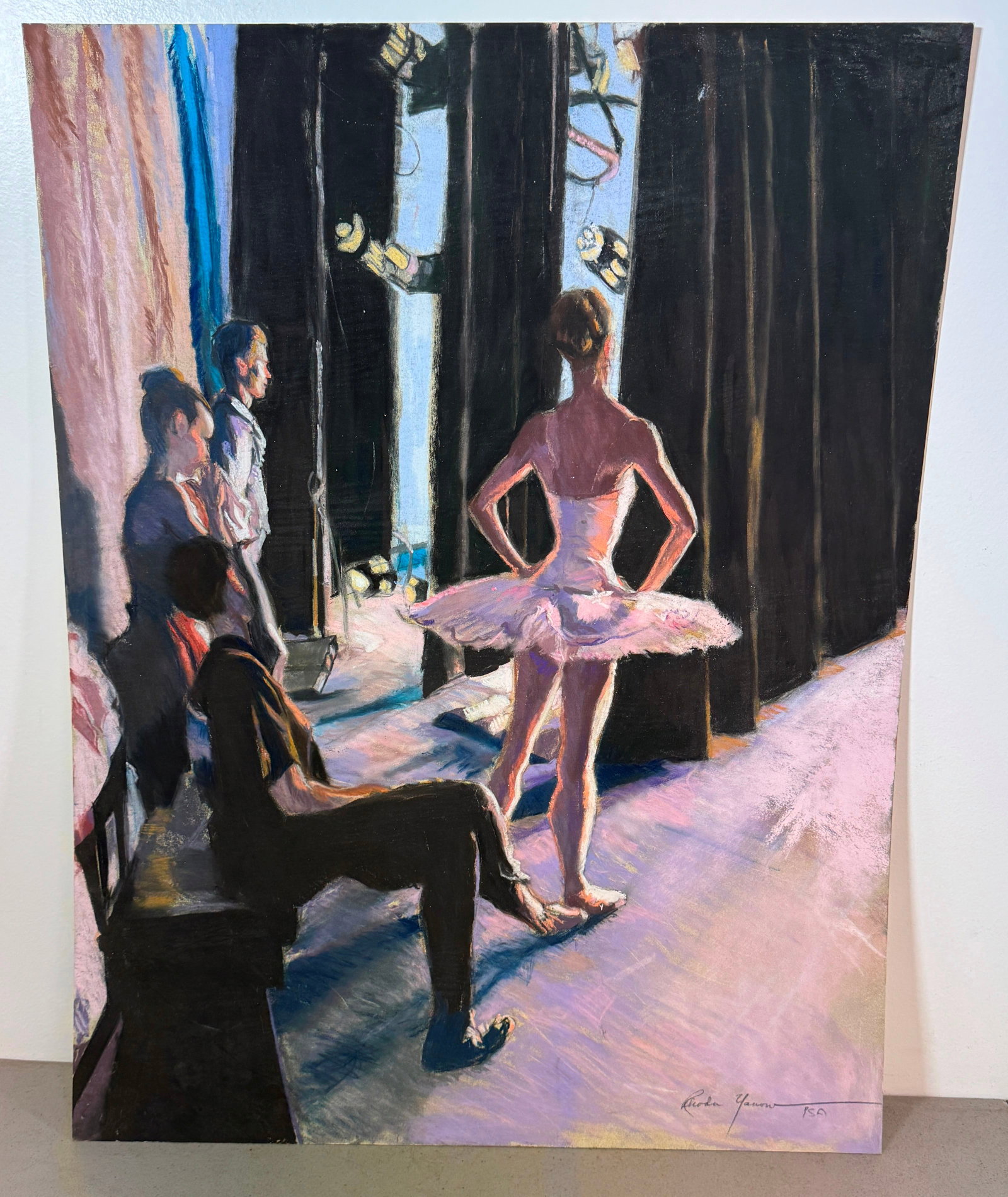 Rhoda Yanow Ballerina Pastel Art: Approx 19 3/4" x 25 1/2" - on heavy art paper