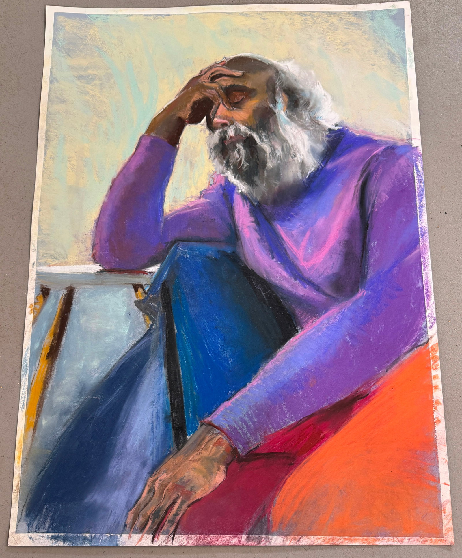 Rhoda Yanow Pastel Portrait: Approx 19 1/2" x 27 1/2"