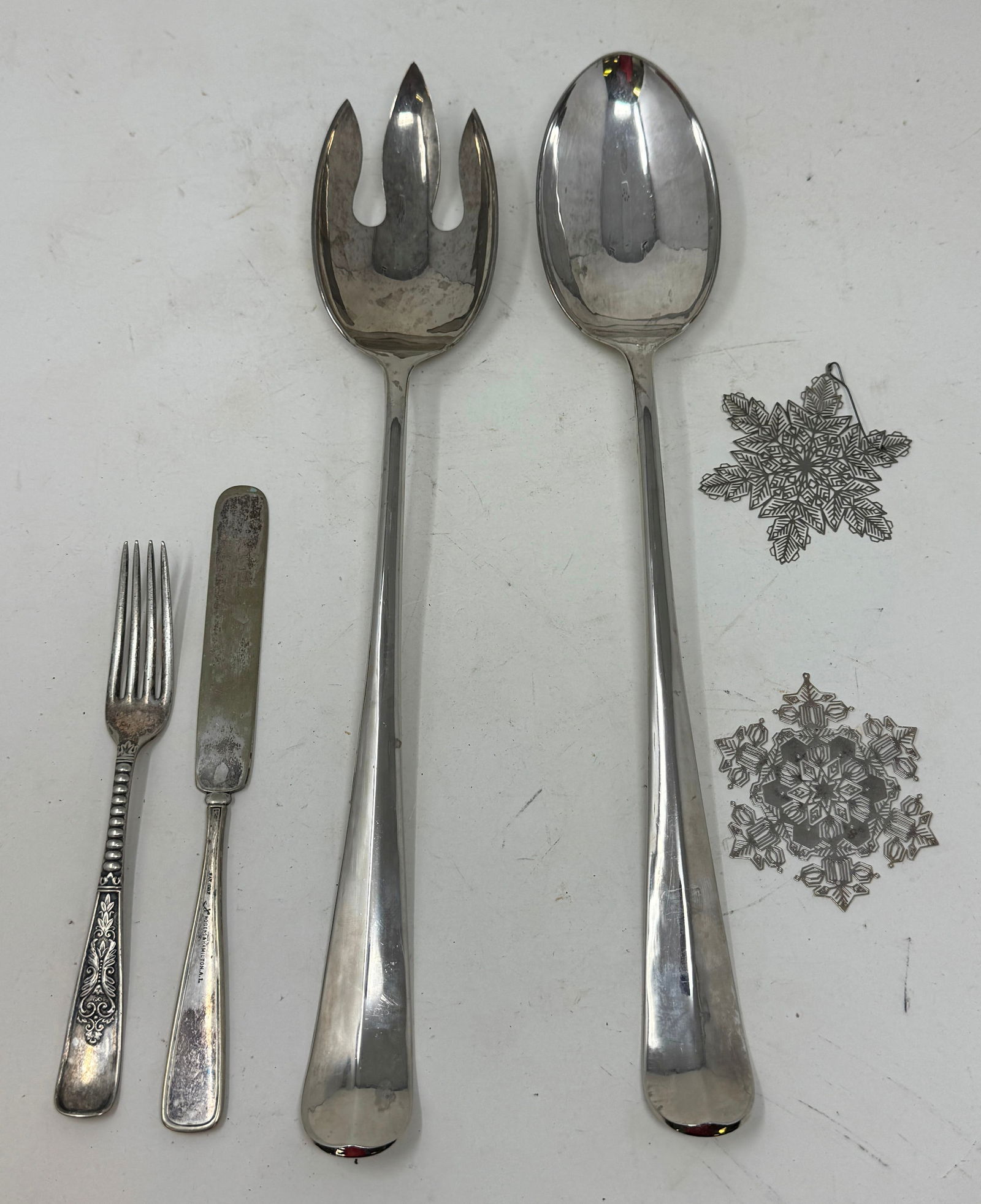 Silverplate Serving Fork Spoon & Misc (1 of 1)