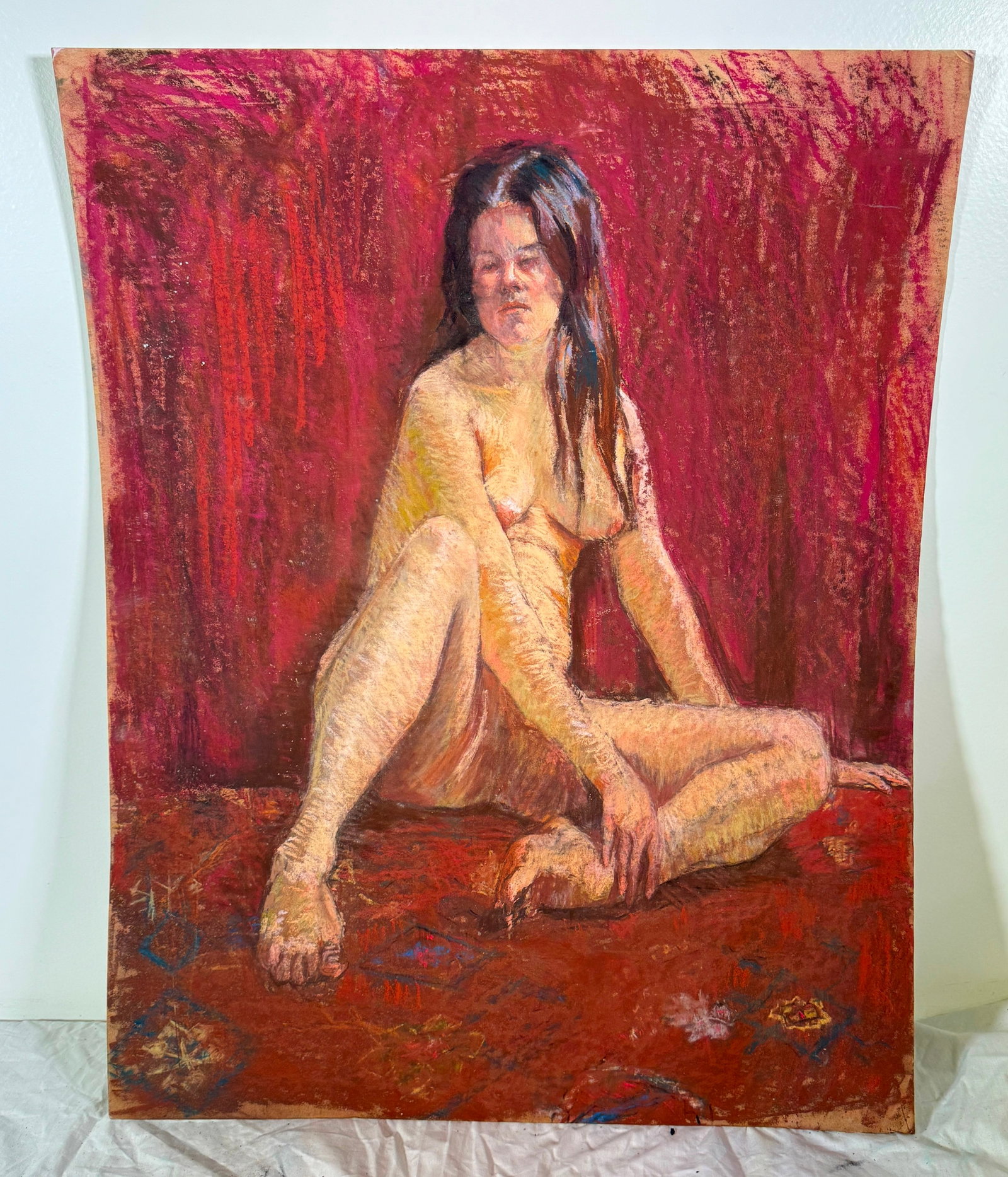 Rhoda Yanow Nudy Lady Pastel Art: Approx 22" x 27 1/2". Shipping available thru THE UPS Store 5528