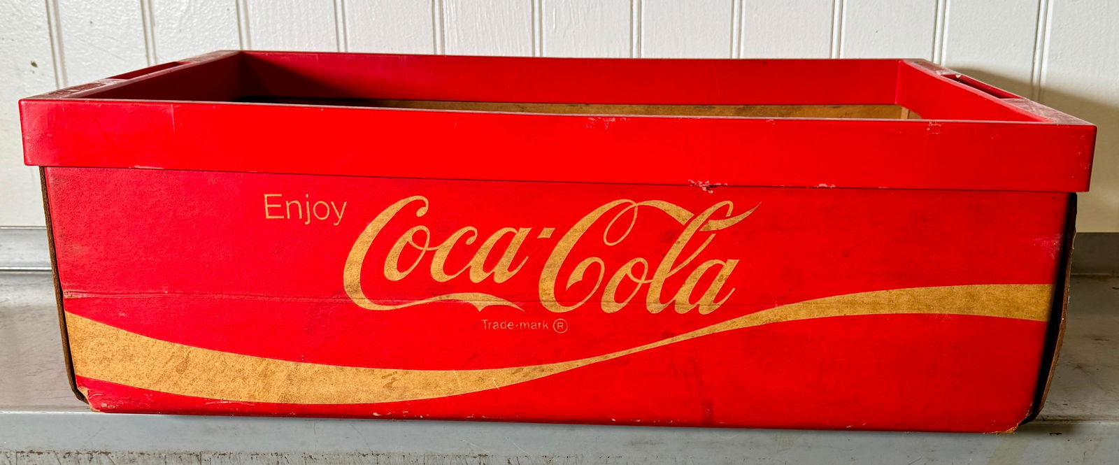 Vintage Cardboard Coca Cola Crate (1 of 4)