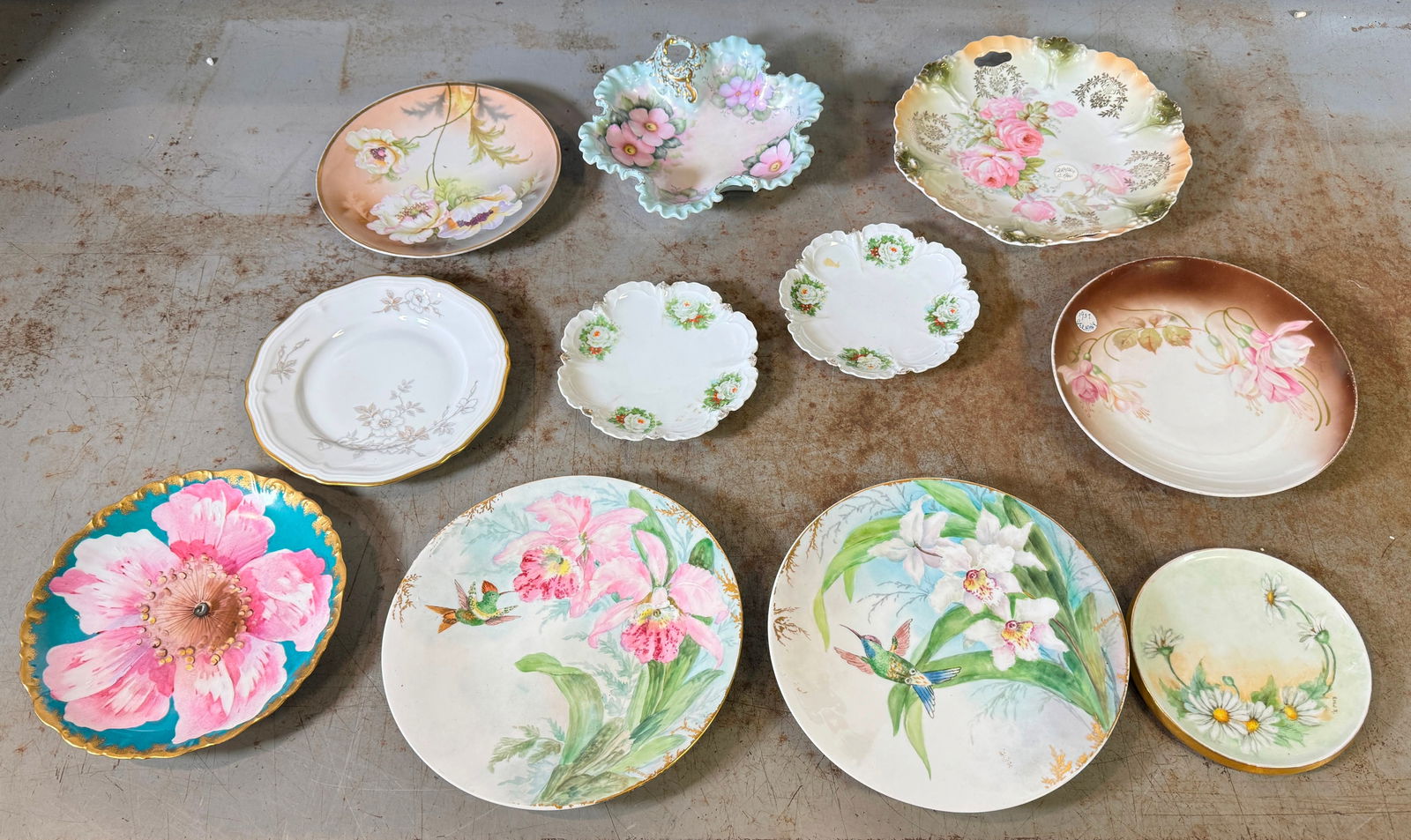Hummingbirds Limoges & Misc Hand Painted Plates (1 of 3)