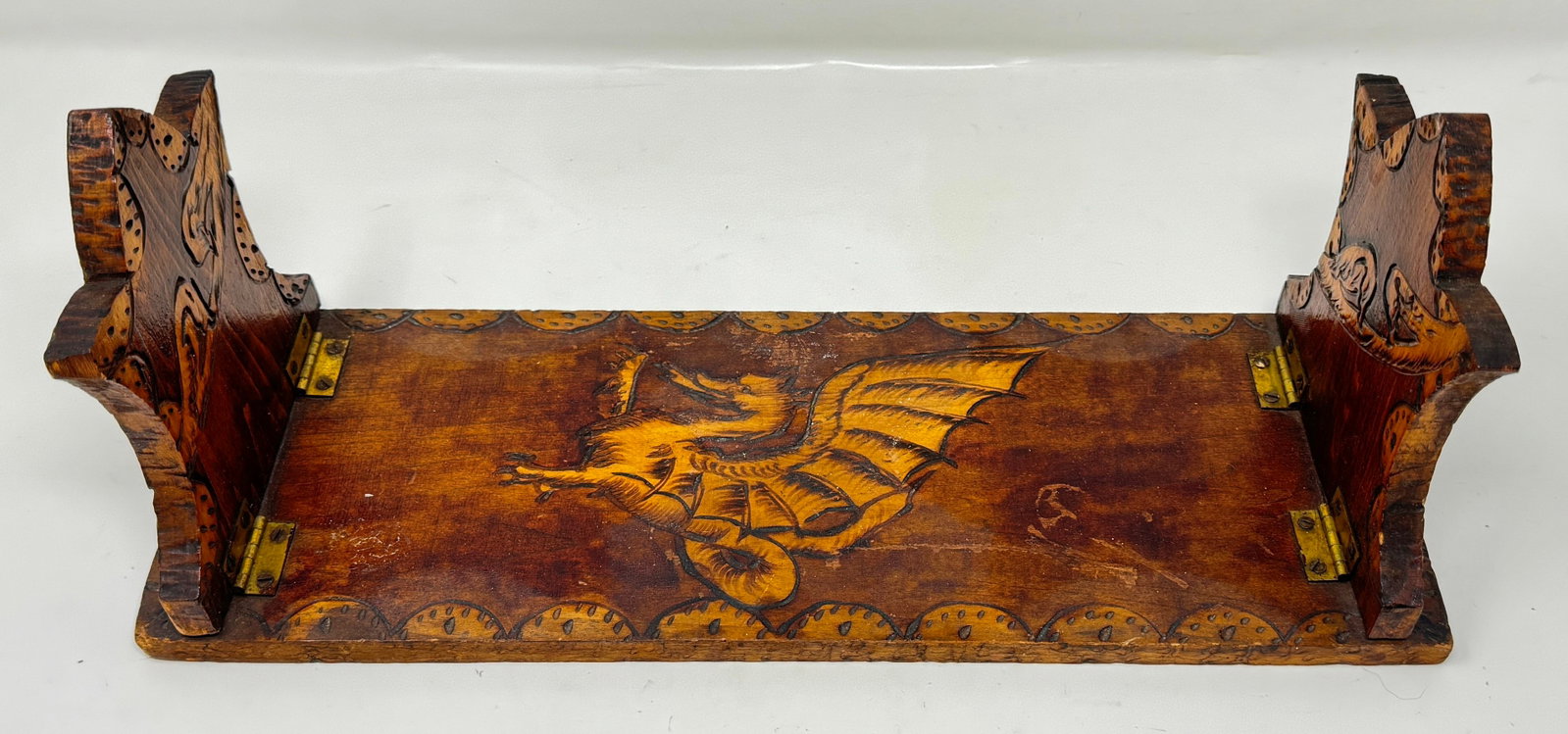 Dragon Burn Art Book Rack: Approx 5 3/8" x 15" x 6" tall.