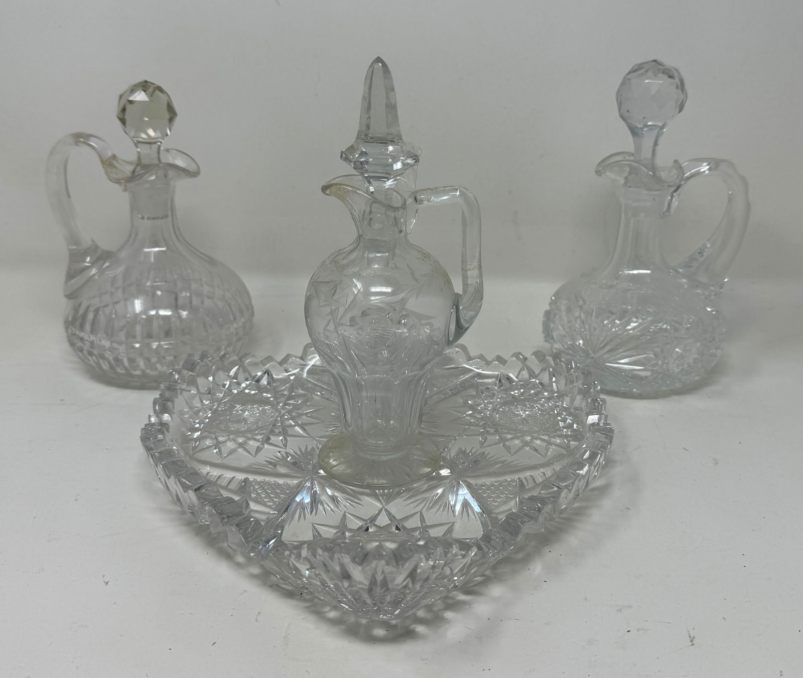 Cruets Cut Glass Candy Dish (1 of 2)