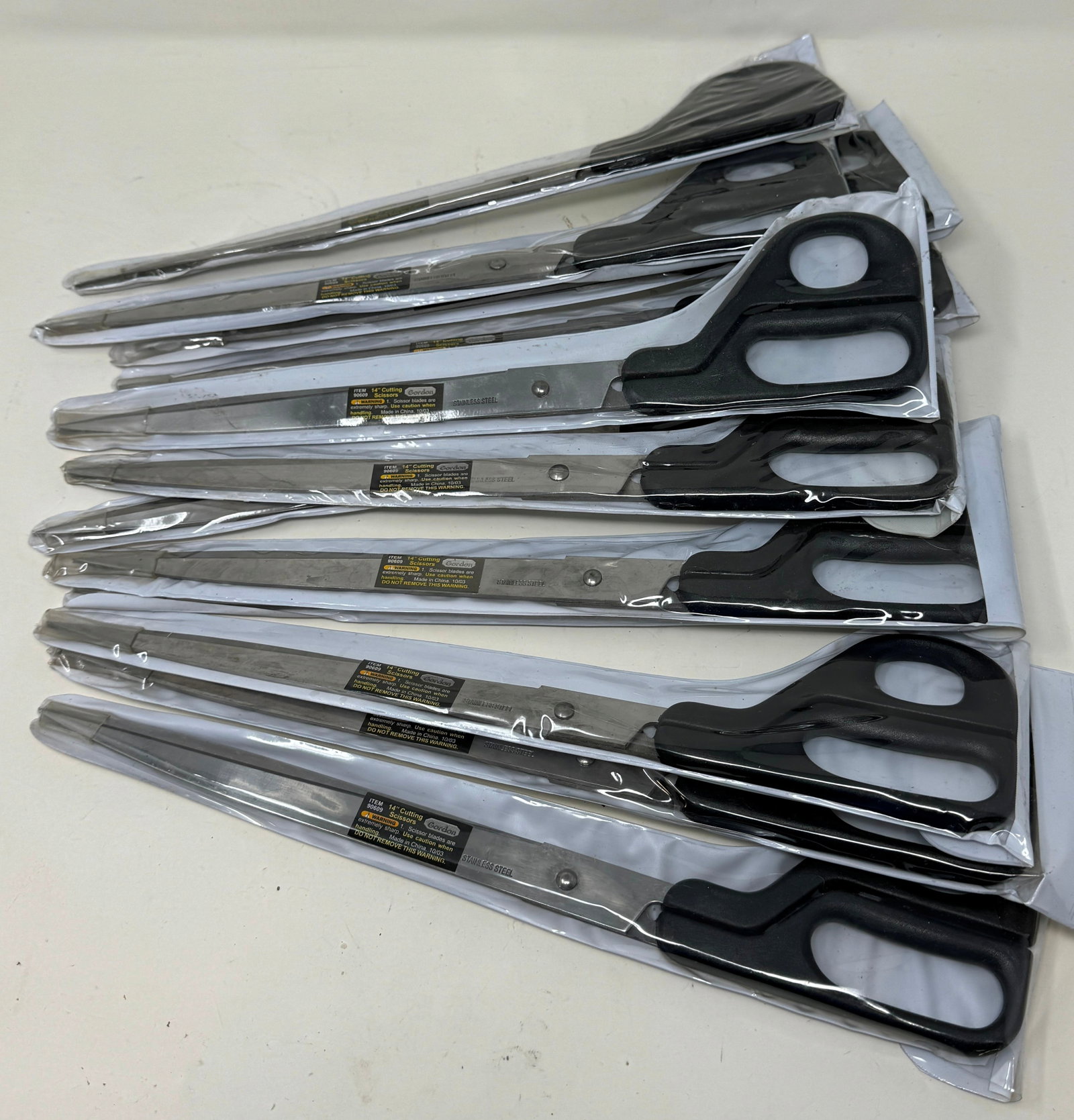 One Dozen Gordon 14" Cutting Scissors: New in packaging