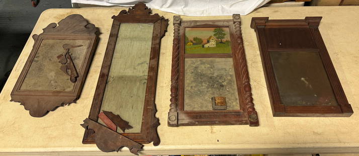 Chippendale & Misc Mirrors: Largest is apprx 11" x 32 1/2"