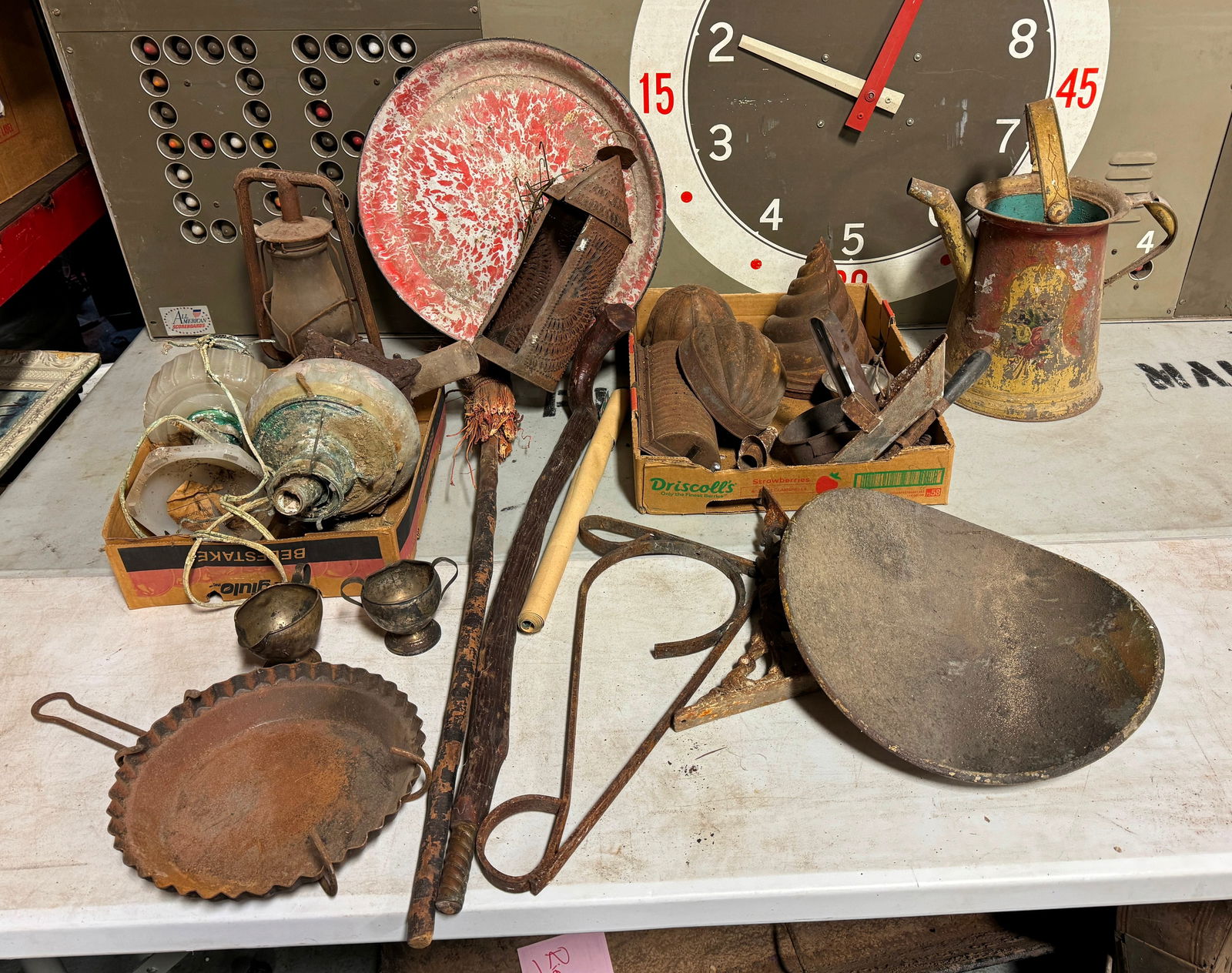 Shelf Brackets Pierced Tin Candle Lamp & Misc (1 of 10)