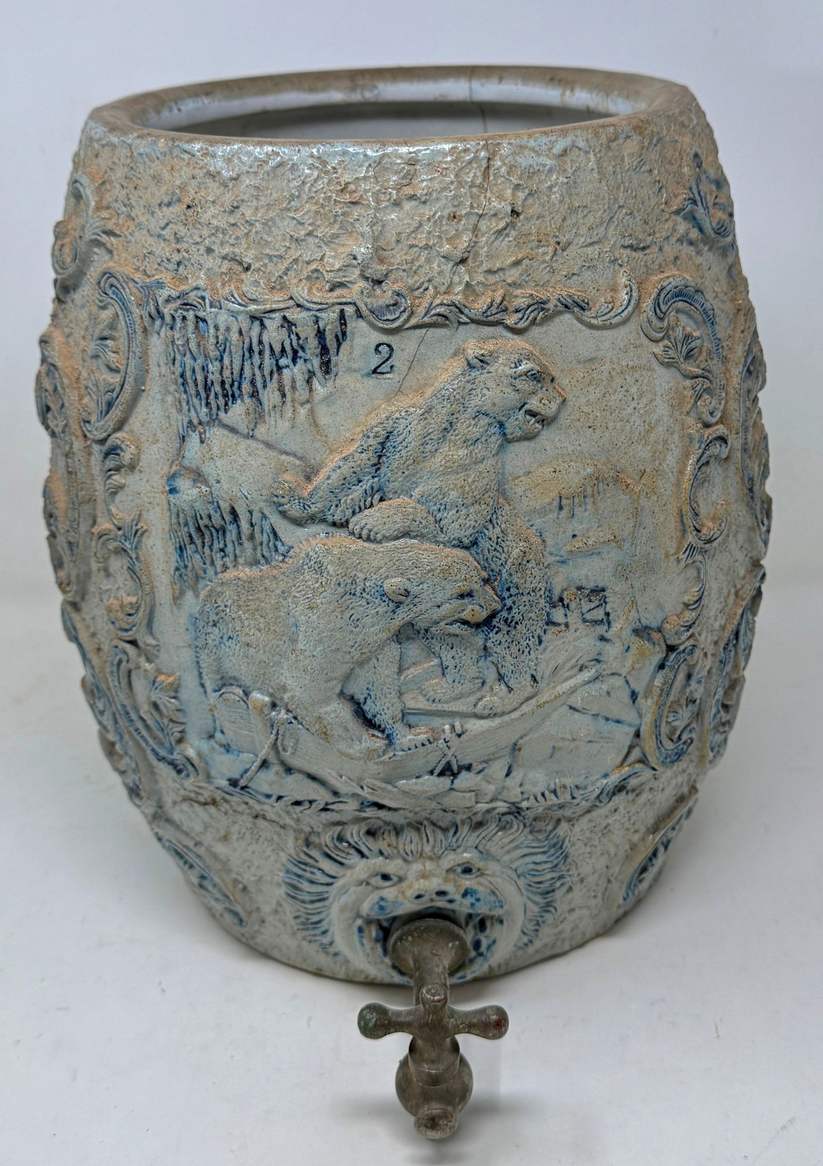 2 Gallon Stoneware Bear Water Cooler (1 of 11)