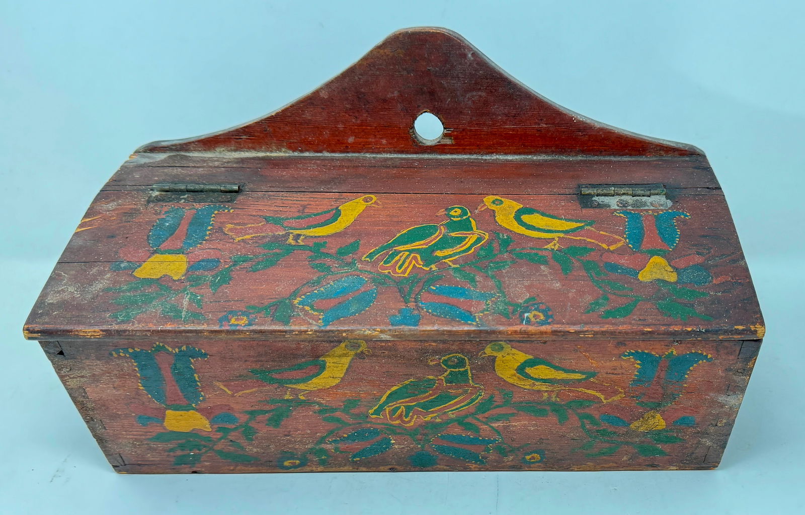 Folk Art Painted Wall Box (1 of 9)