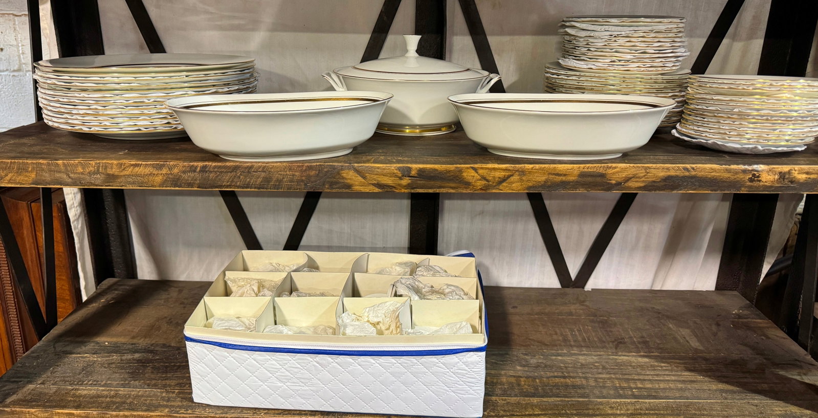 62 pcs Oxford Andover Bone China Dinnerware: NO shipping