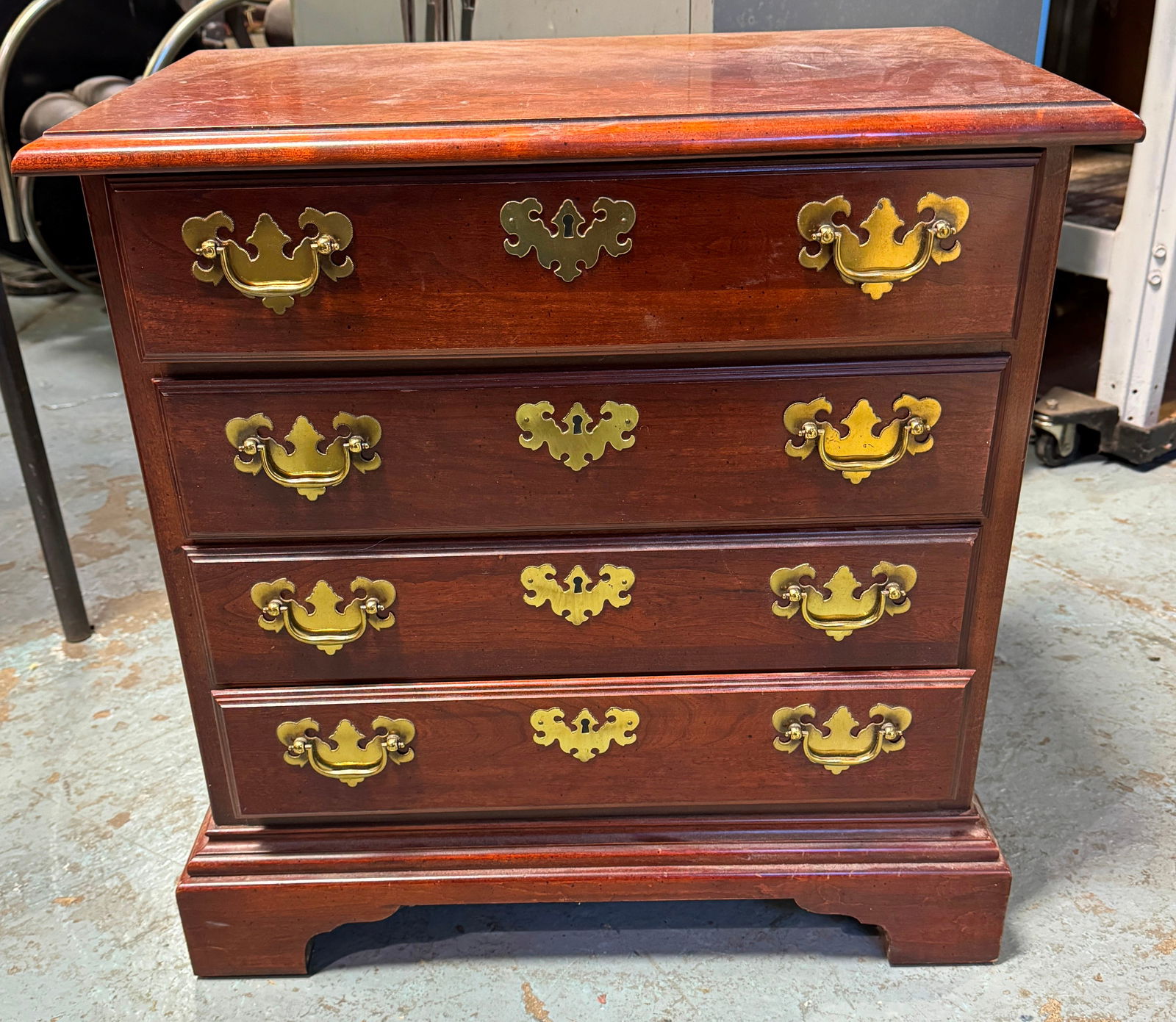 American Drew 4 Drawer Silver Chest (1 of 5)