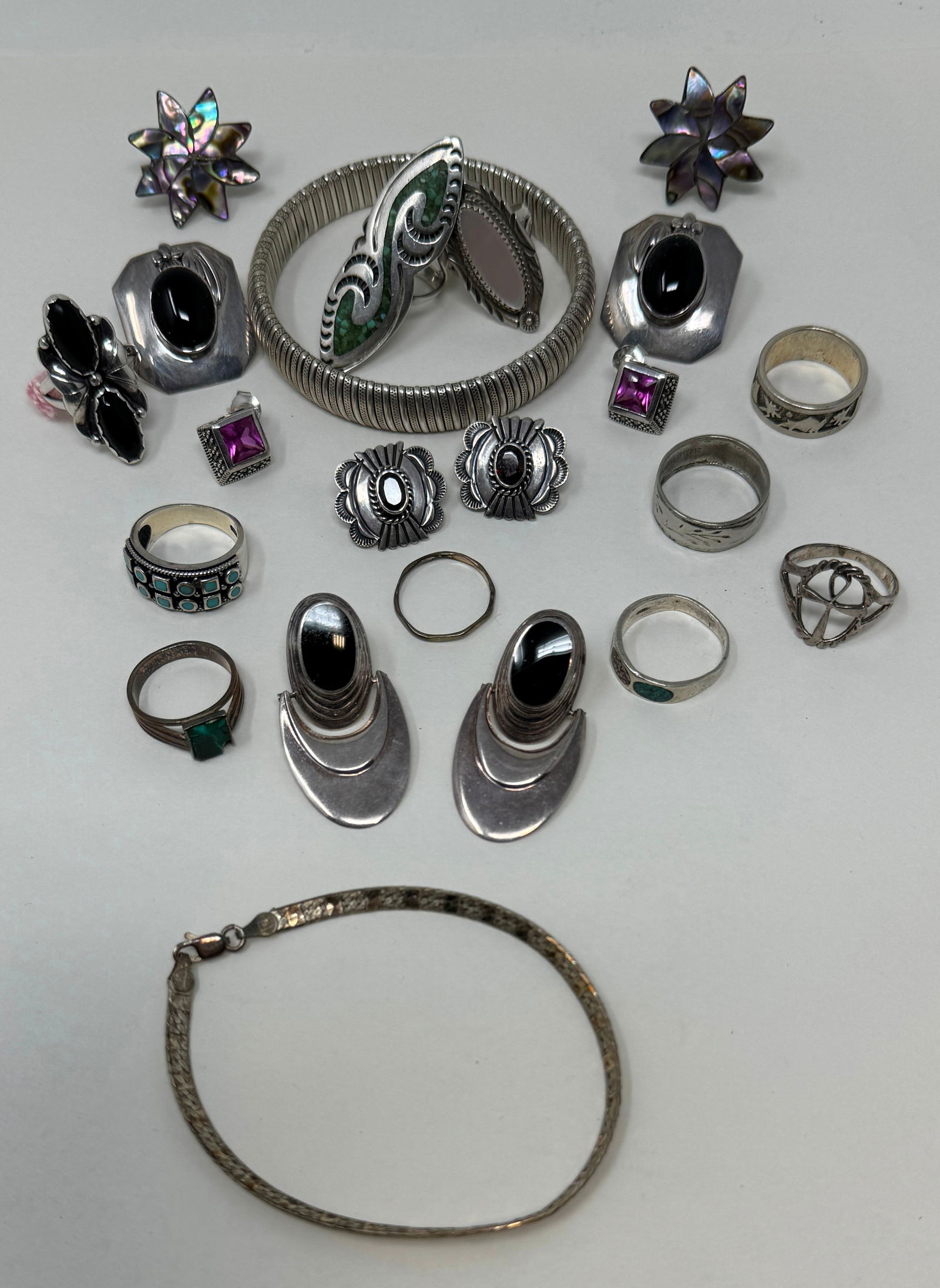 Sterling Silver Rings Earrings Bracelets Jewelry (1 of 7)