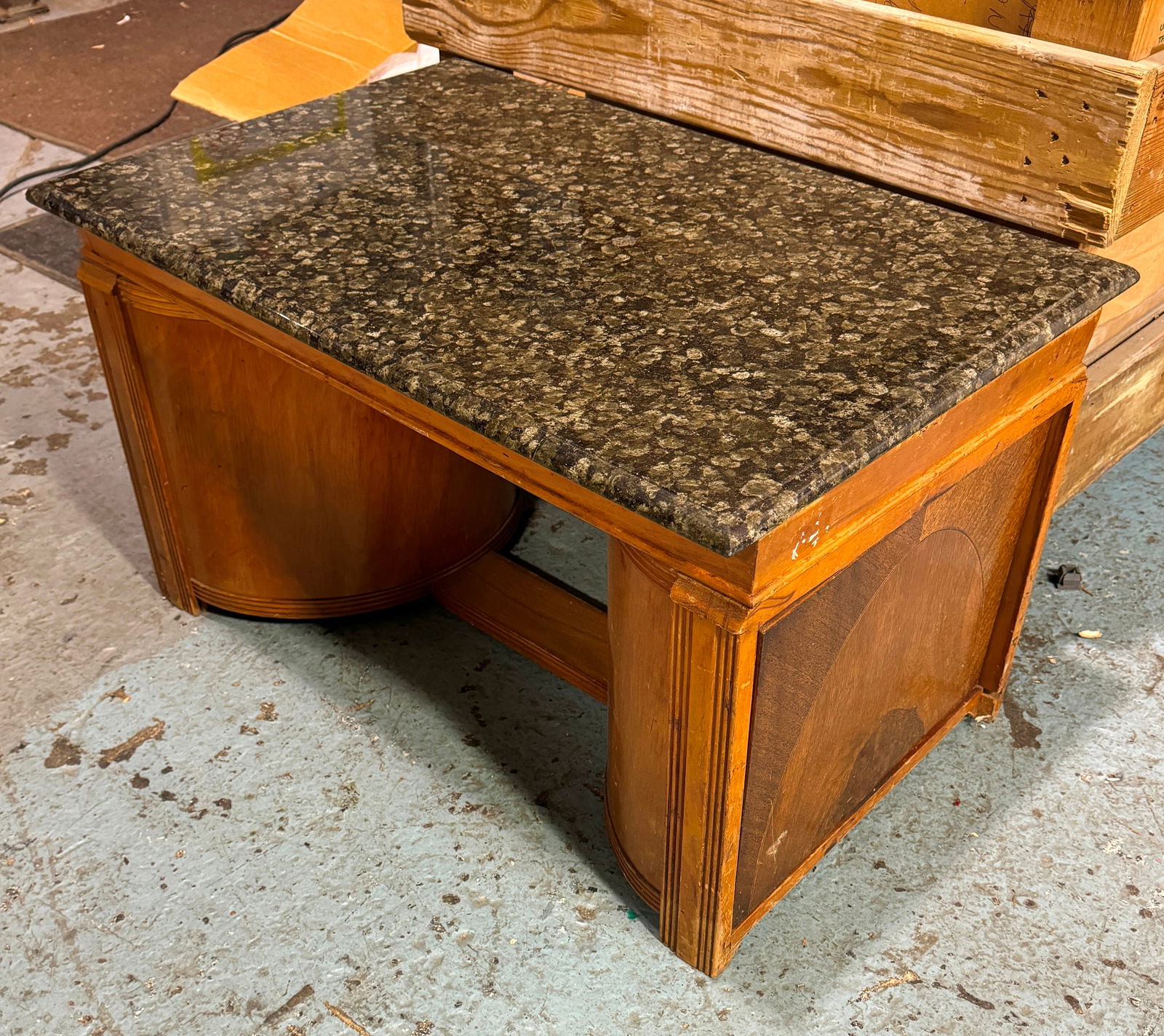 Liquor Cabinet with Granite Top: approx 30 1/4" x 21 1/4" x 18" tall. NO SHIPPING