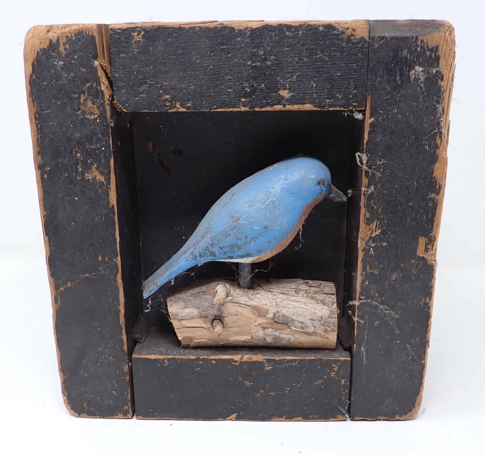 1992 JLB Wood Carved Blue Bird & Mold (1 of 4)