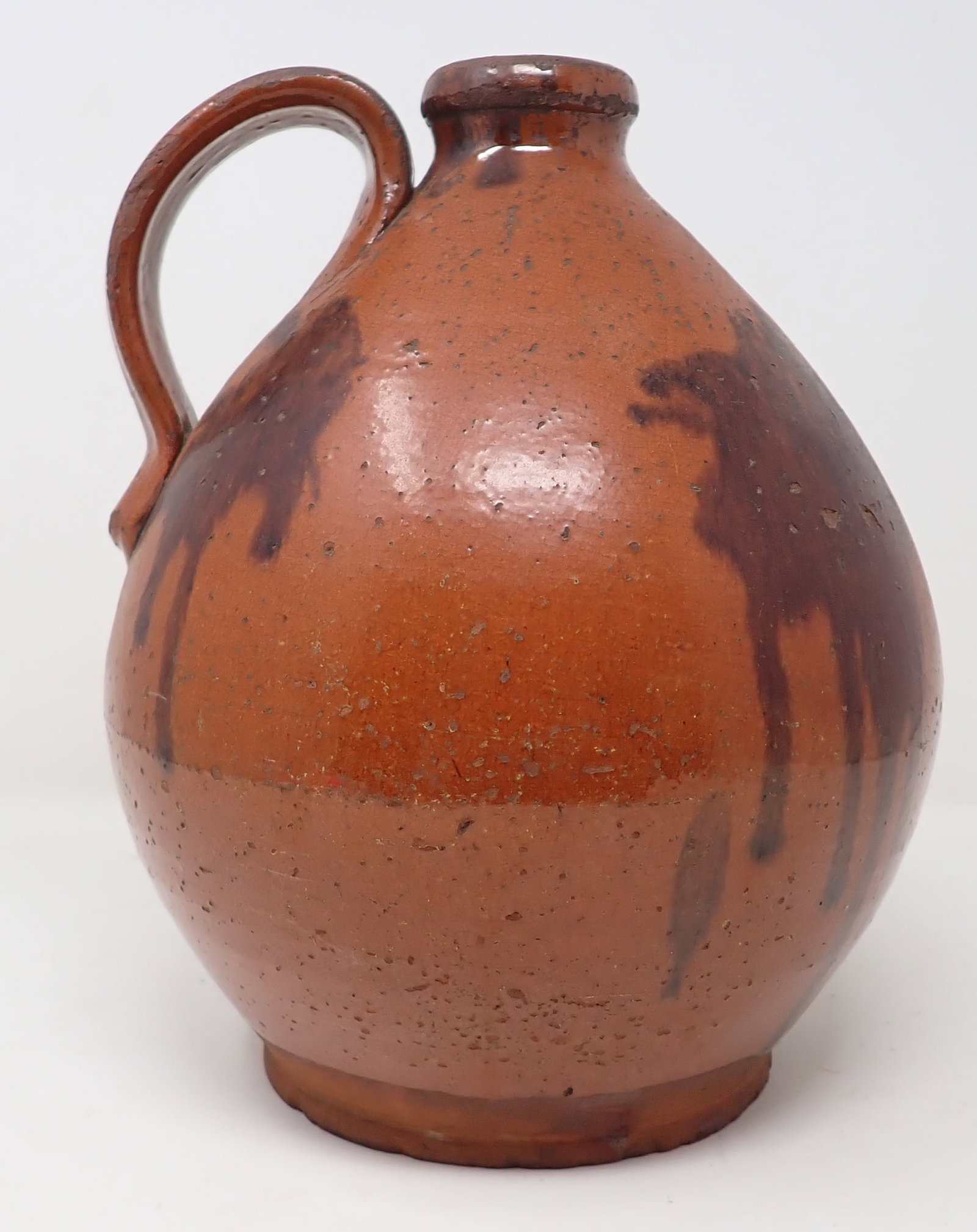 Redware Jug w/ Tobacco Spit Glaze (1 of 9)