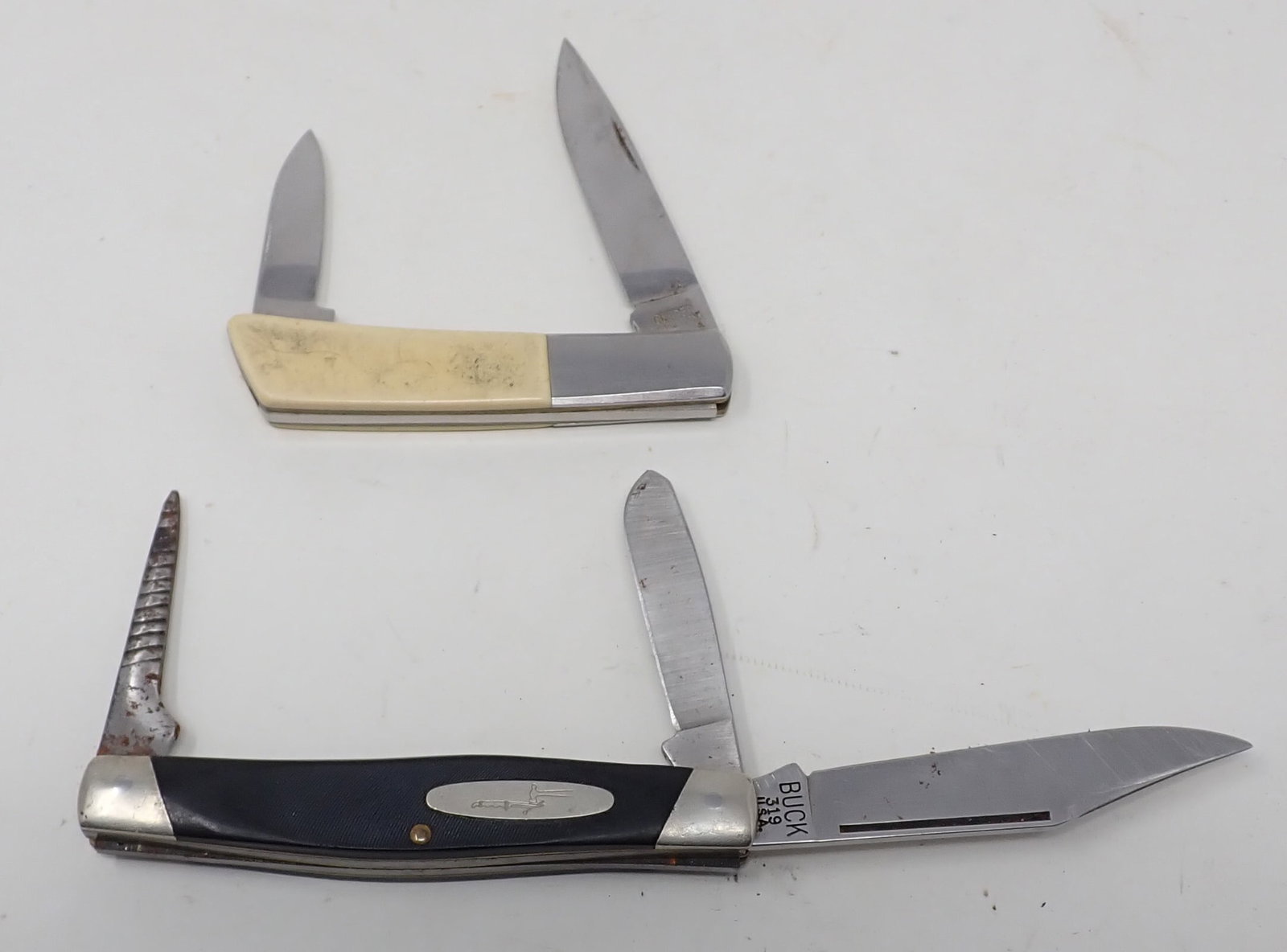 Buck & Gerber Silver Knight Knives: Buck is approx 4" long ( closed)