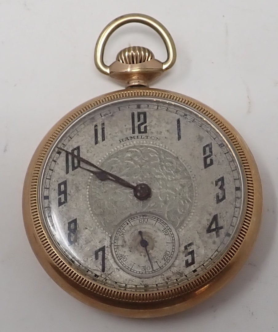 Hamilton Pocket Watch w/ 14k Gold Filled Keystone Case (1 of 5)
