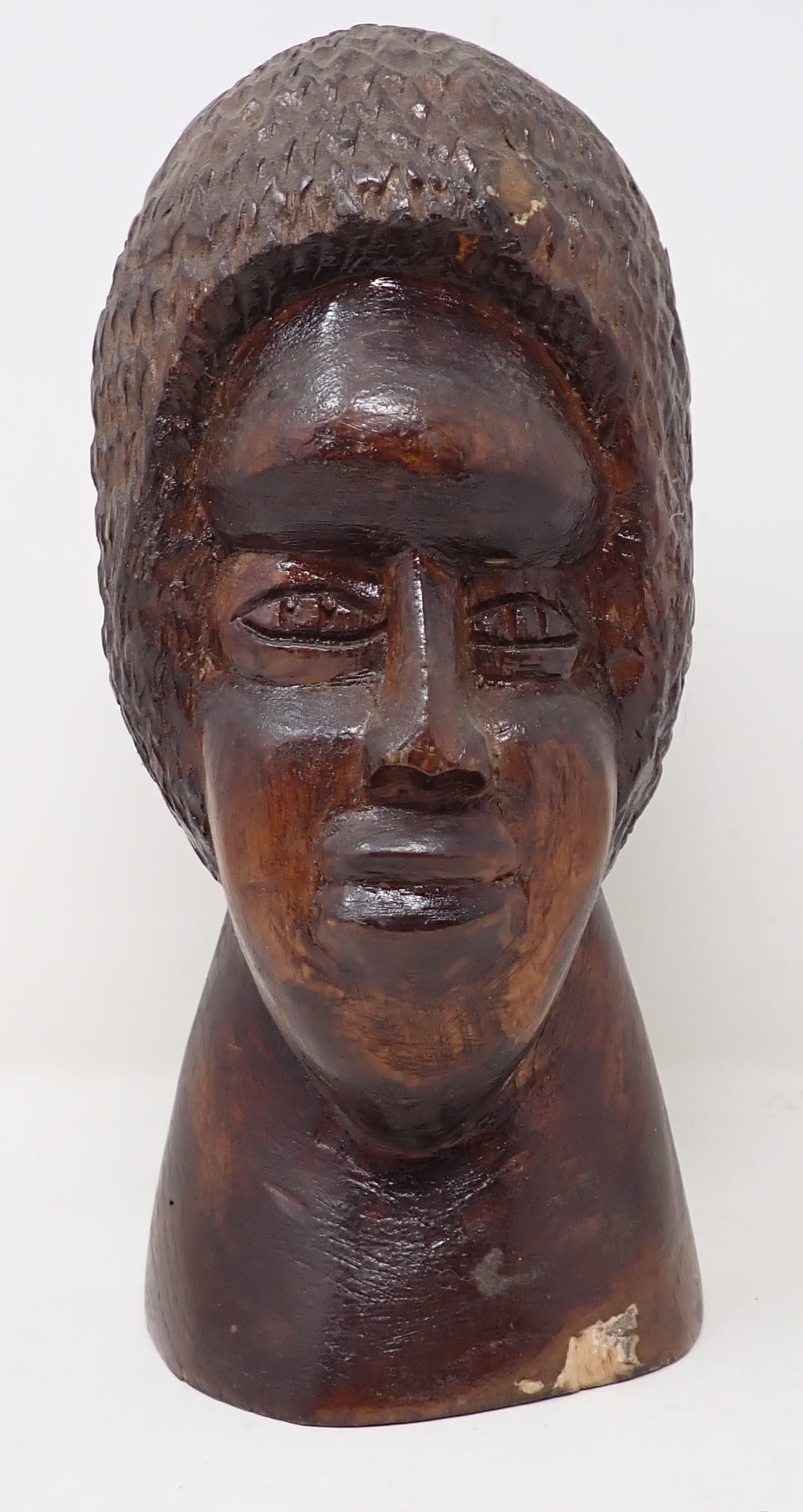 Wood Carved African Bust (1 of 5)