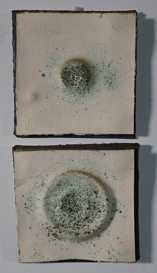 2 Jacobson Pottery Wall Plaques: Approx 5 7/8" x 5 3/4"