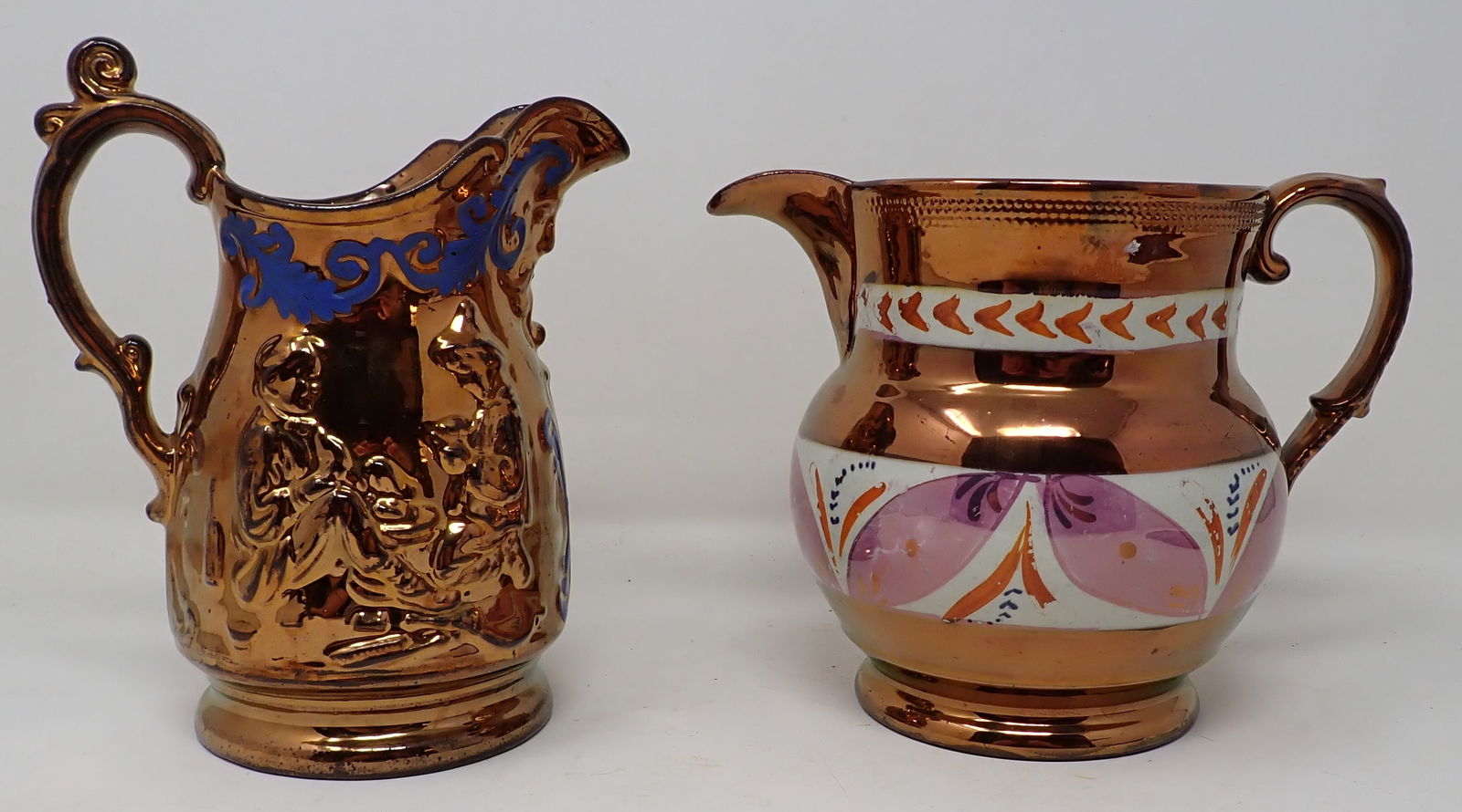 2 Copper Luster Pitchers (1 of 3)