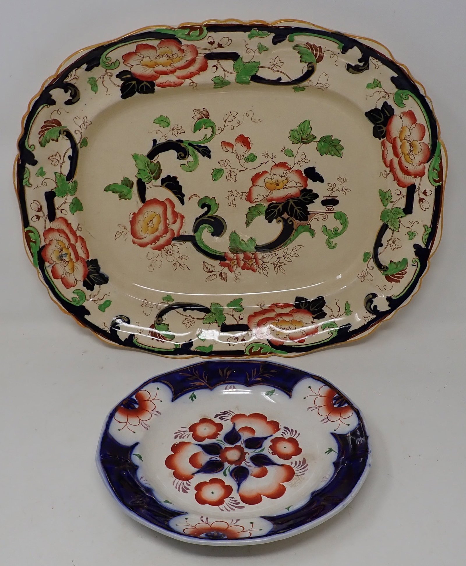 Gaudy Dutch Plate Mason's England Platter: Platter is approx 12 1/4" x 15 1/8"
