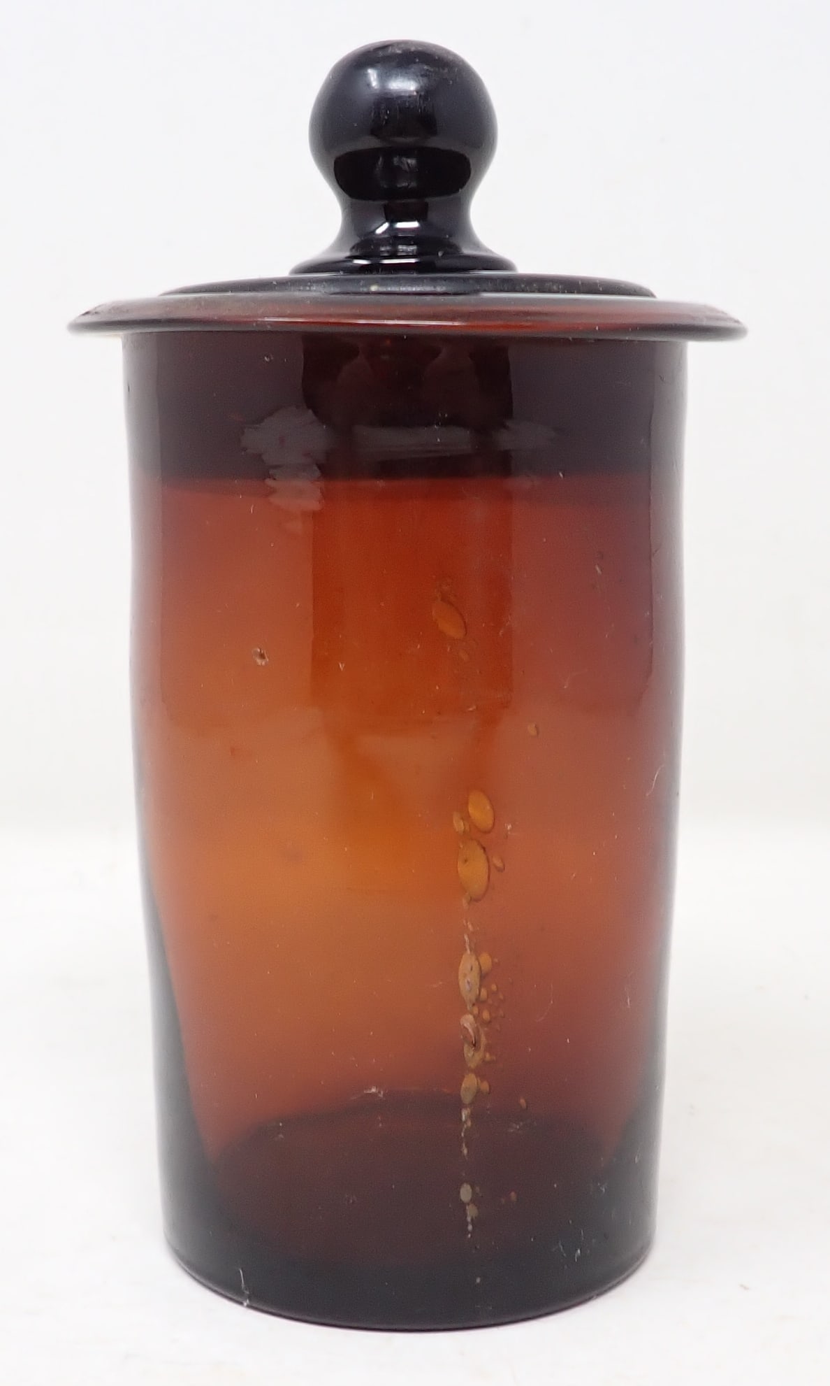 Early Blown Amber Glass Medicine Jar (1 of 4)