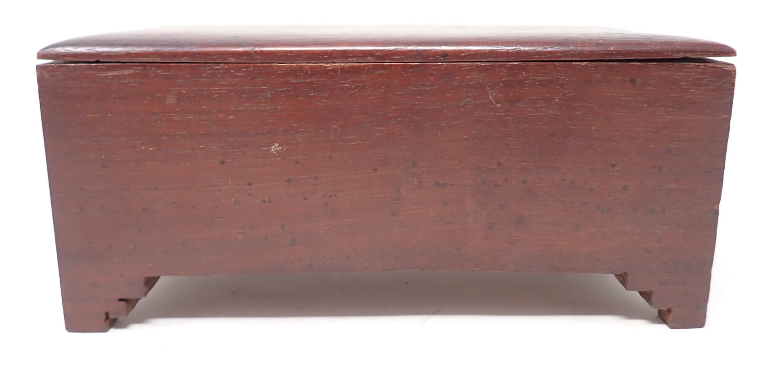 Mahogany Miniature Blanket Chest Trinket Box: Apprx 4" x 8" x 3 5/8"