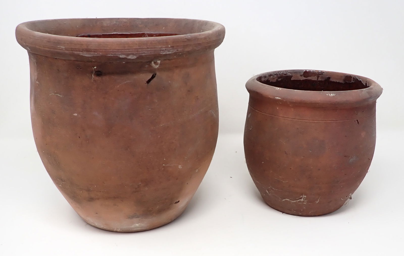 2 Redware Flower Pots (1 of 7)
