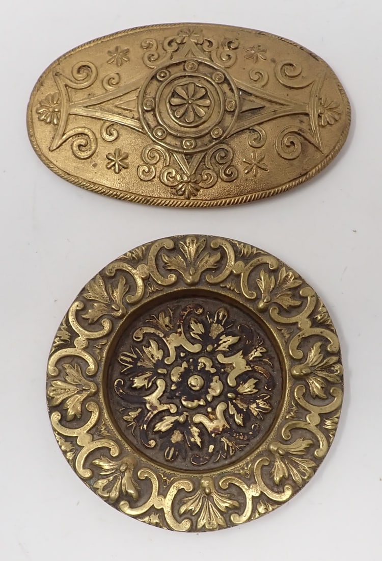 Brass Buckle & Trivet: Trivet is apprx 4 1/4" in diameter