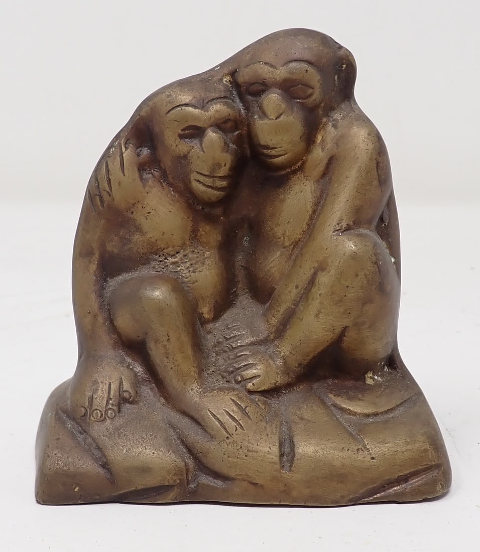 Brass Loving Monkeys: Approx 1 3/4" x 3 1/4" x 3 5/8" tall