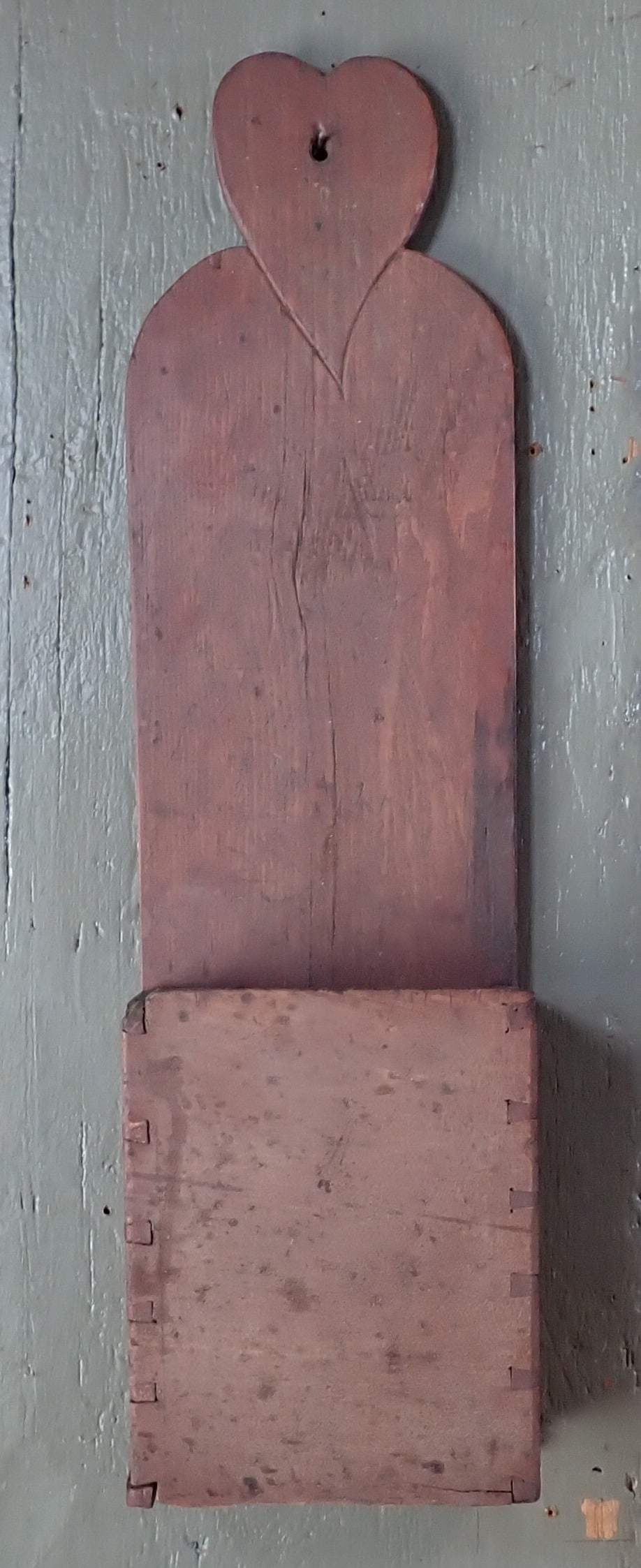 1774 Dovetailed Candle Wall Box w/ Heart (1 of 11)