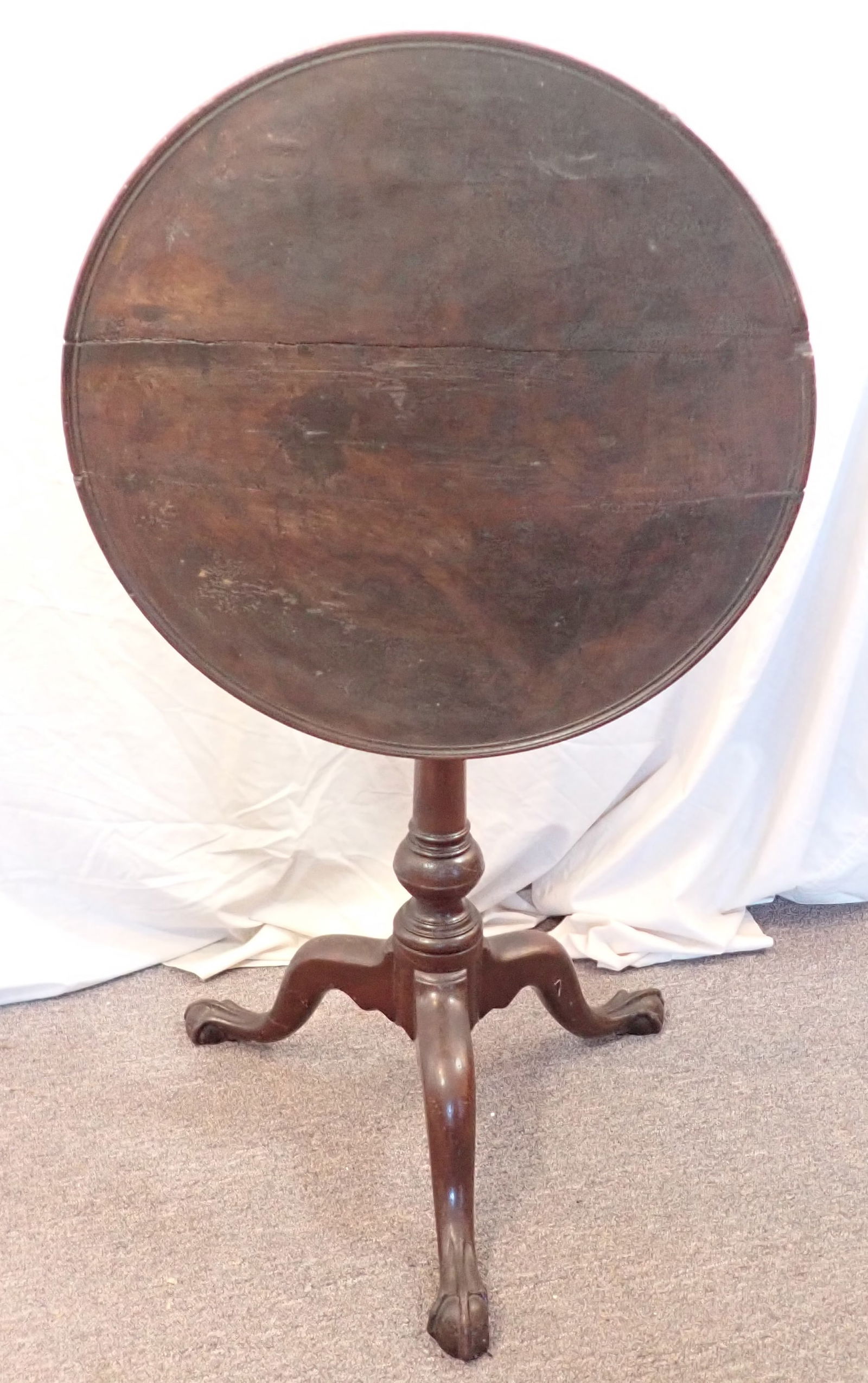 Tilt / Dish Top Candlestand w/ Ball Claw Feet & Birdcage (1 of 12)