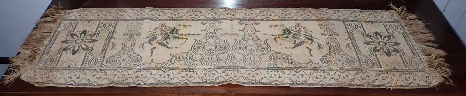 Embroidered Runner w/ Horses: Approx 15" x 53"