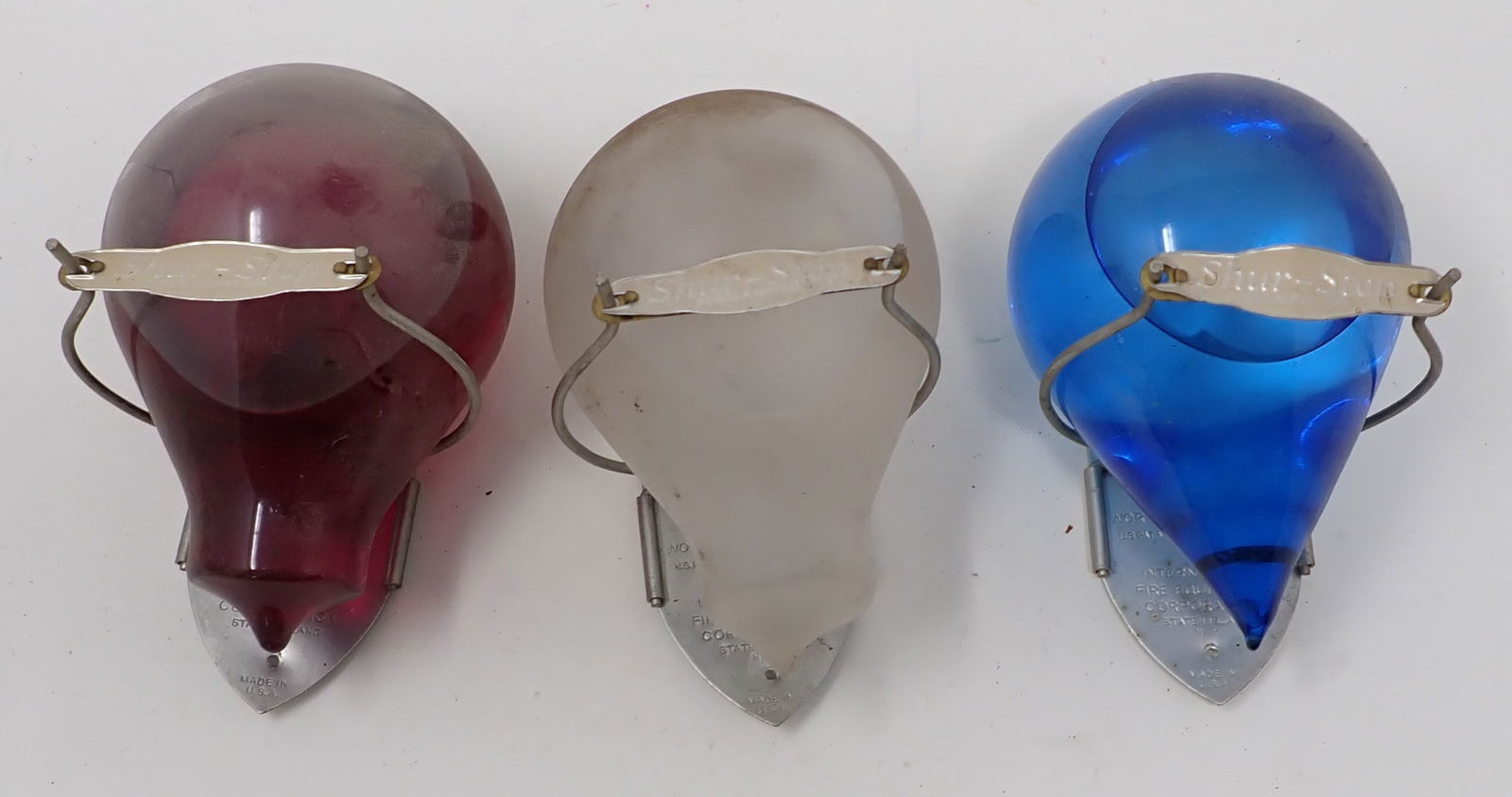 3 Shur Stop Fire Grenades w/ Wall Brackets (1 of 2)