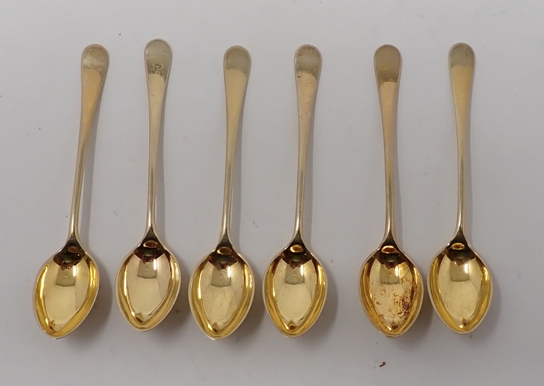 6 Spoons w/ Golf Finish: Apprx 50 grams and 3 3/4" long