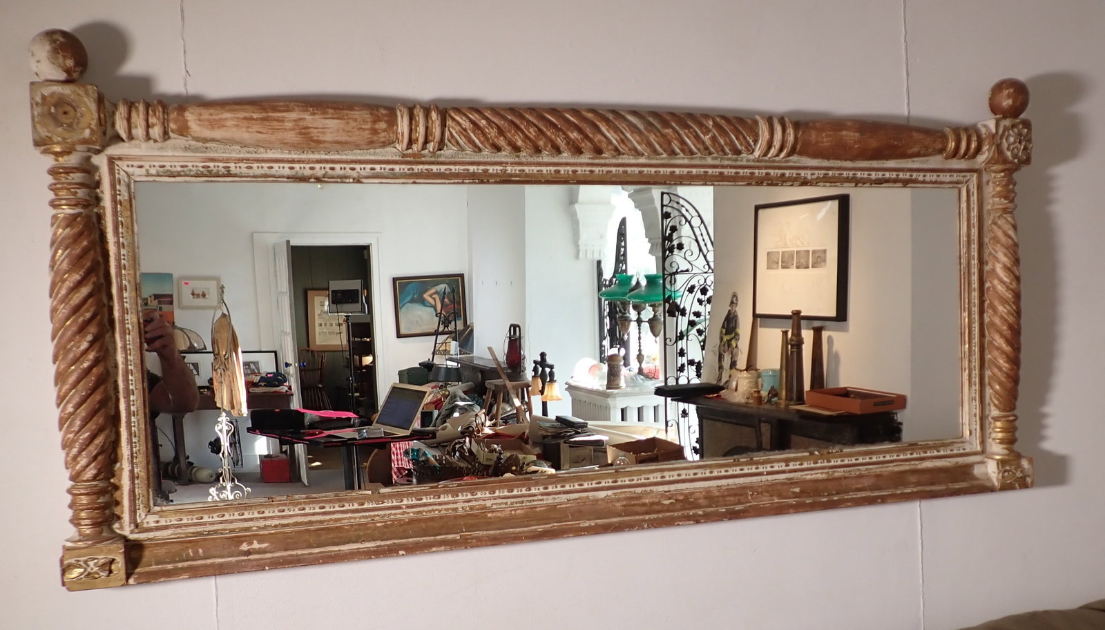 Decorator Wall Mirror: Approx 29" x 64". No shipping ! Bring help to remove. Pick up on day 2 only. NO shipping !