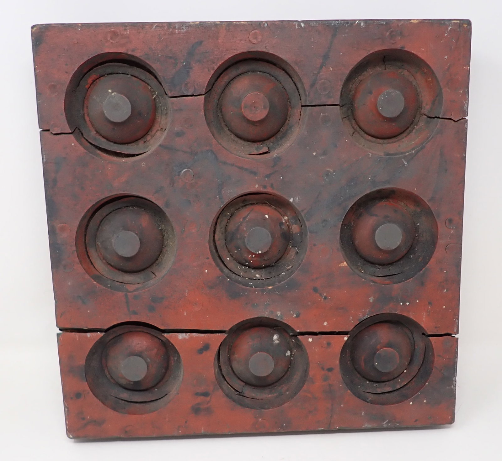 Mold in Red Paint: Approx 3"X 12" x 12"