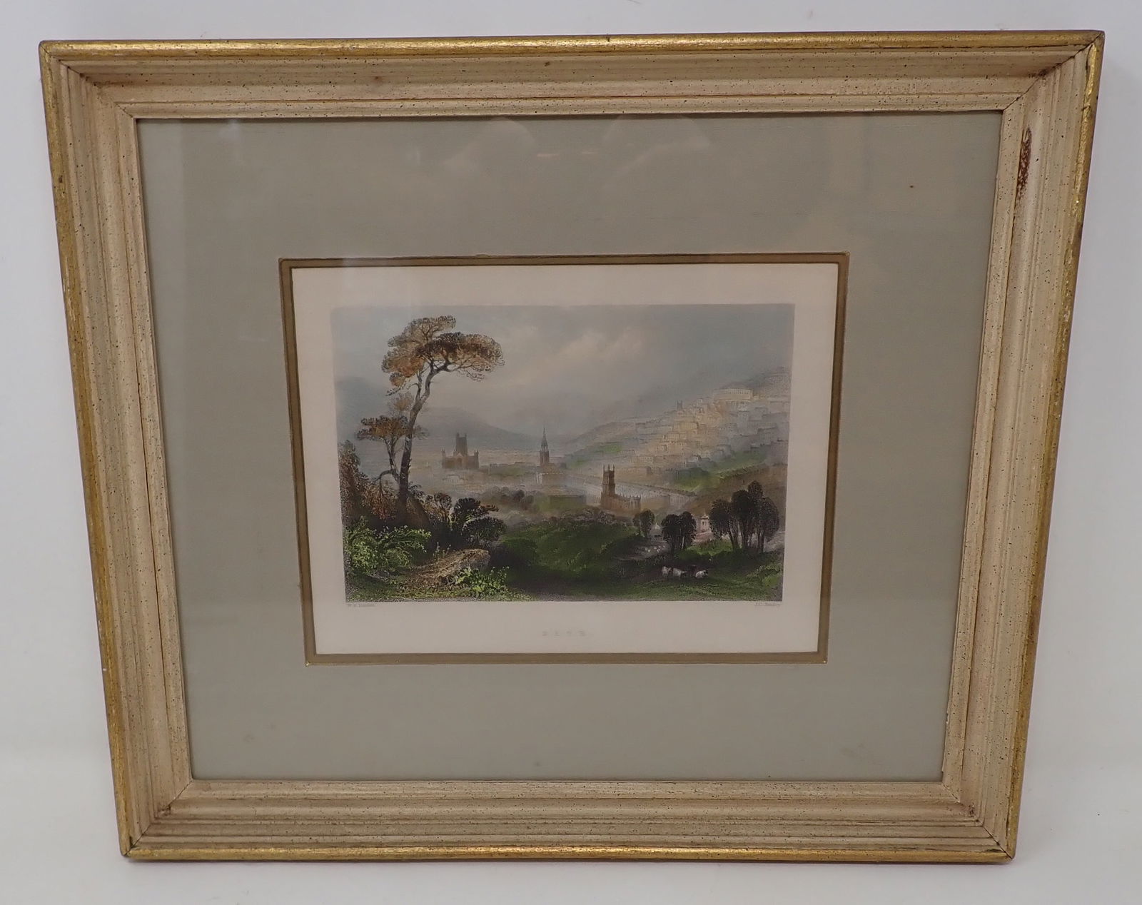 WH Bartlett JC Bentley Bath Hand Colored Engraving (1 of 8)