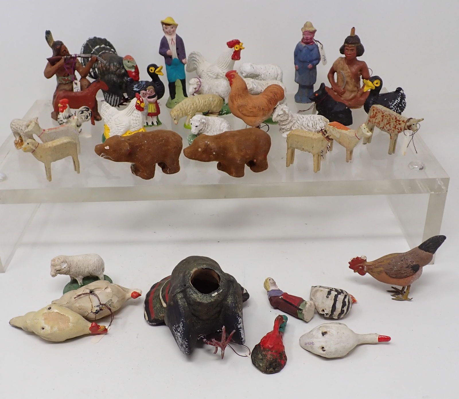 Wooden / Chalkware Animals Figures Turkey Candy Container (1 of 10)