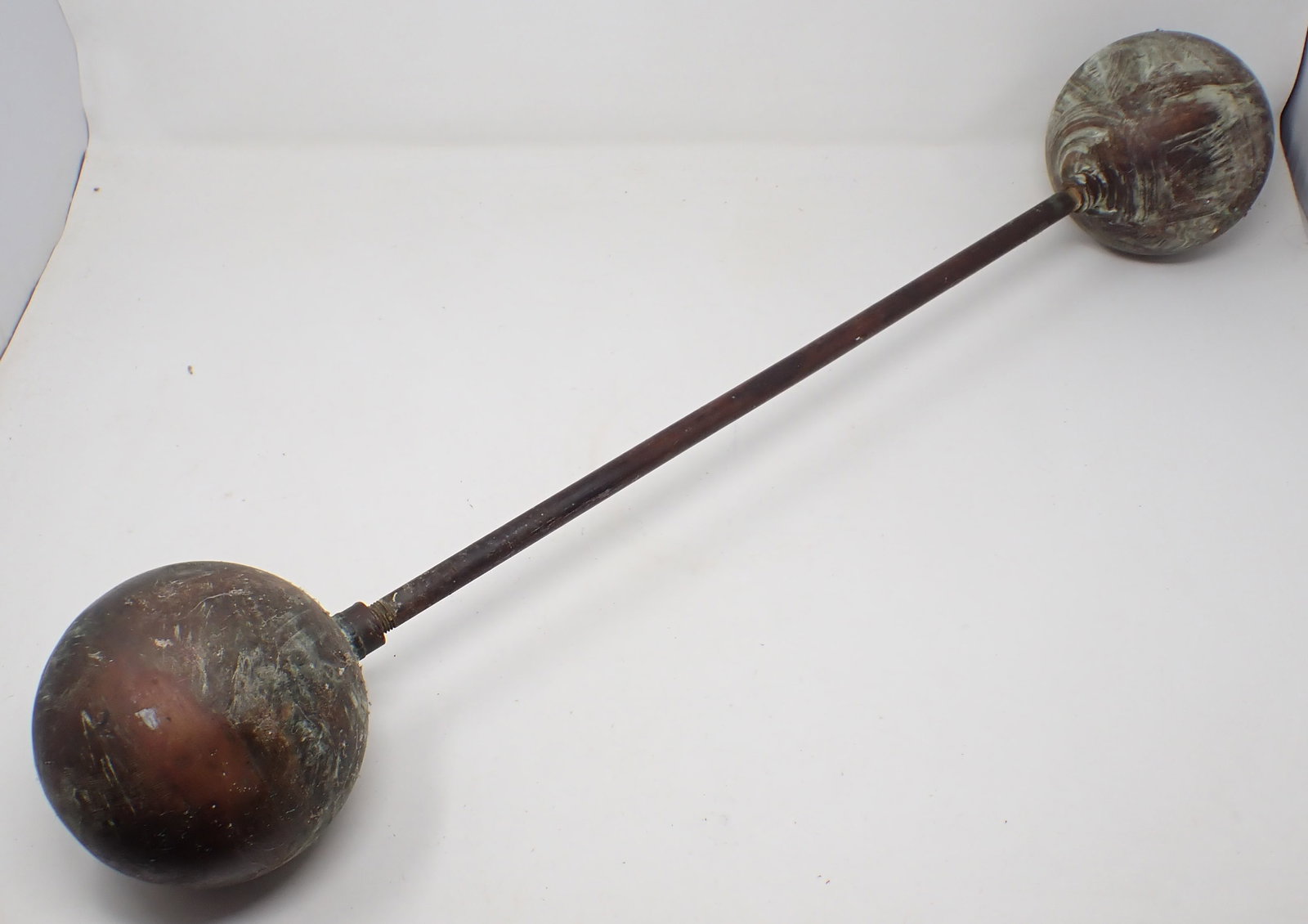 Copper Balls: Apprx 5" in diameter and 28" long.