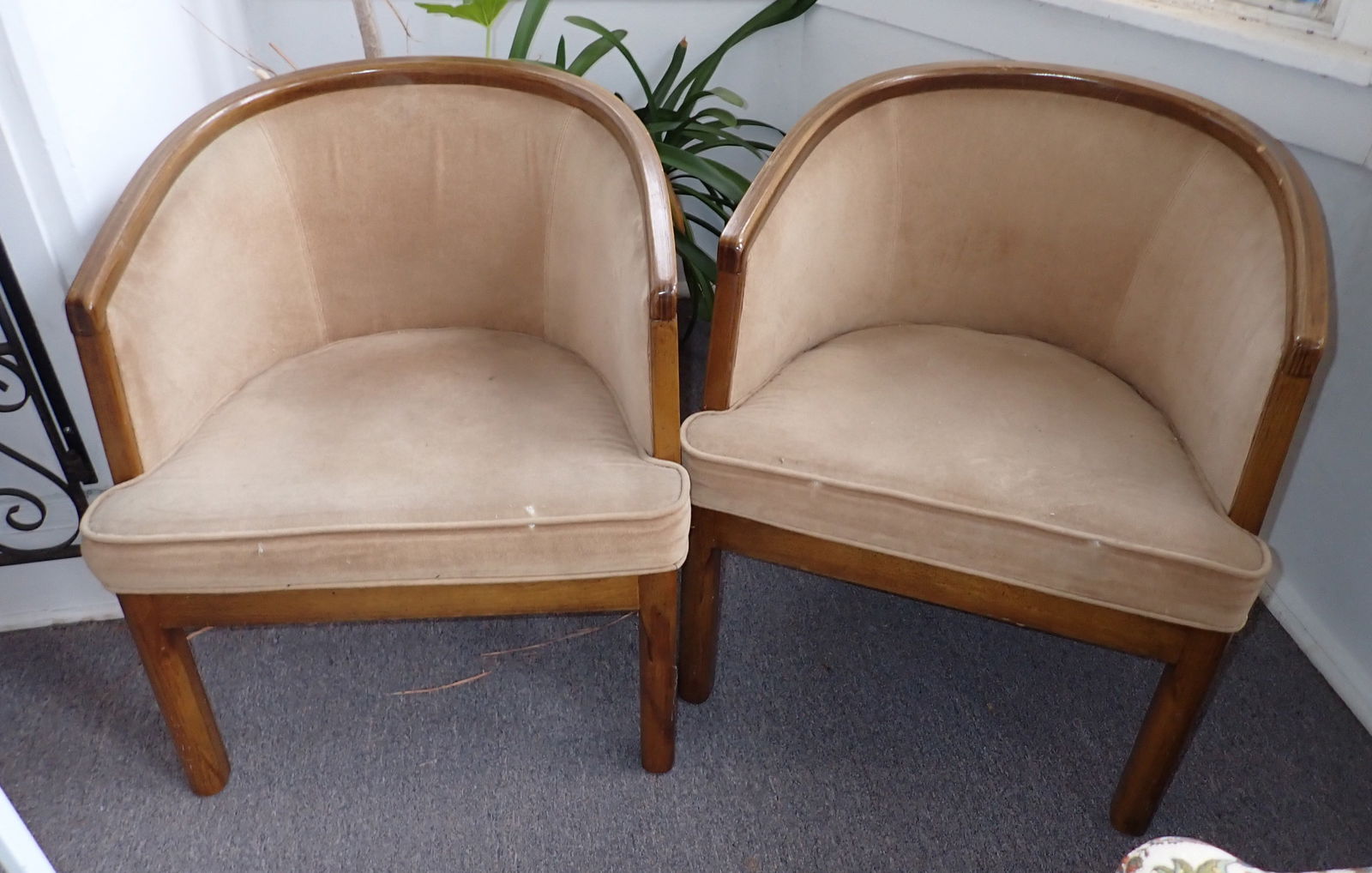 Pair of Barrel Back Chairs (1 of 7)