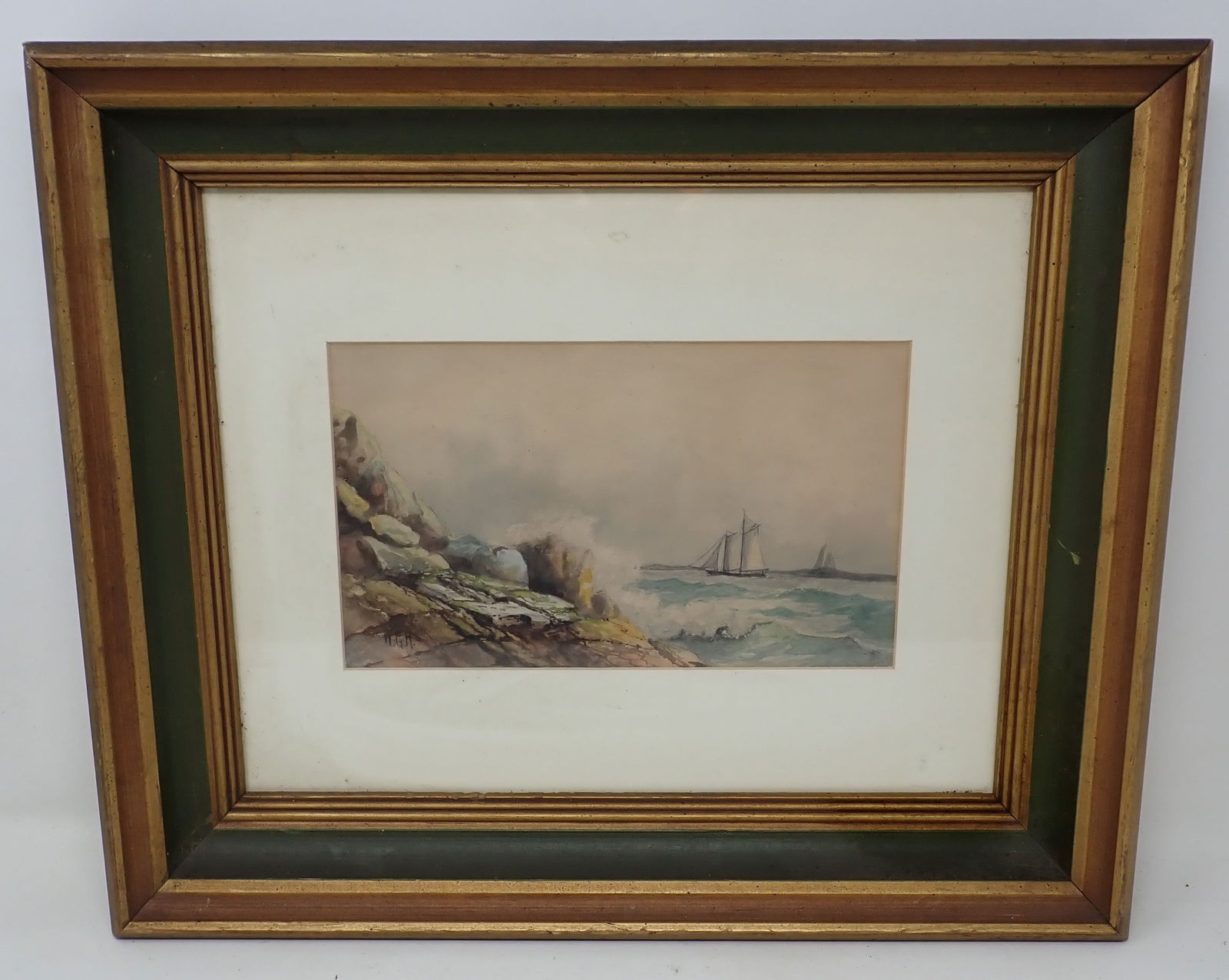 Nautical Watercolor Signed WGH (1 of 4)