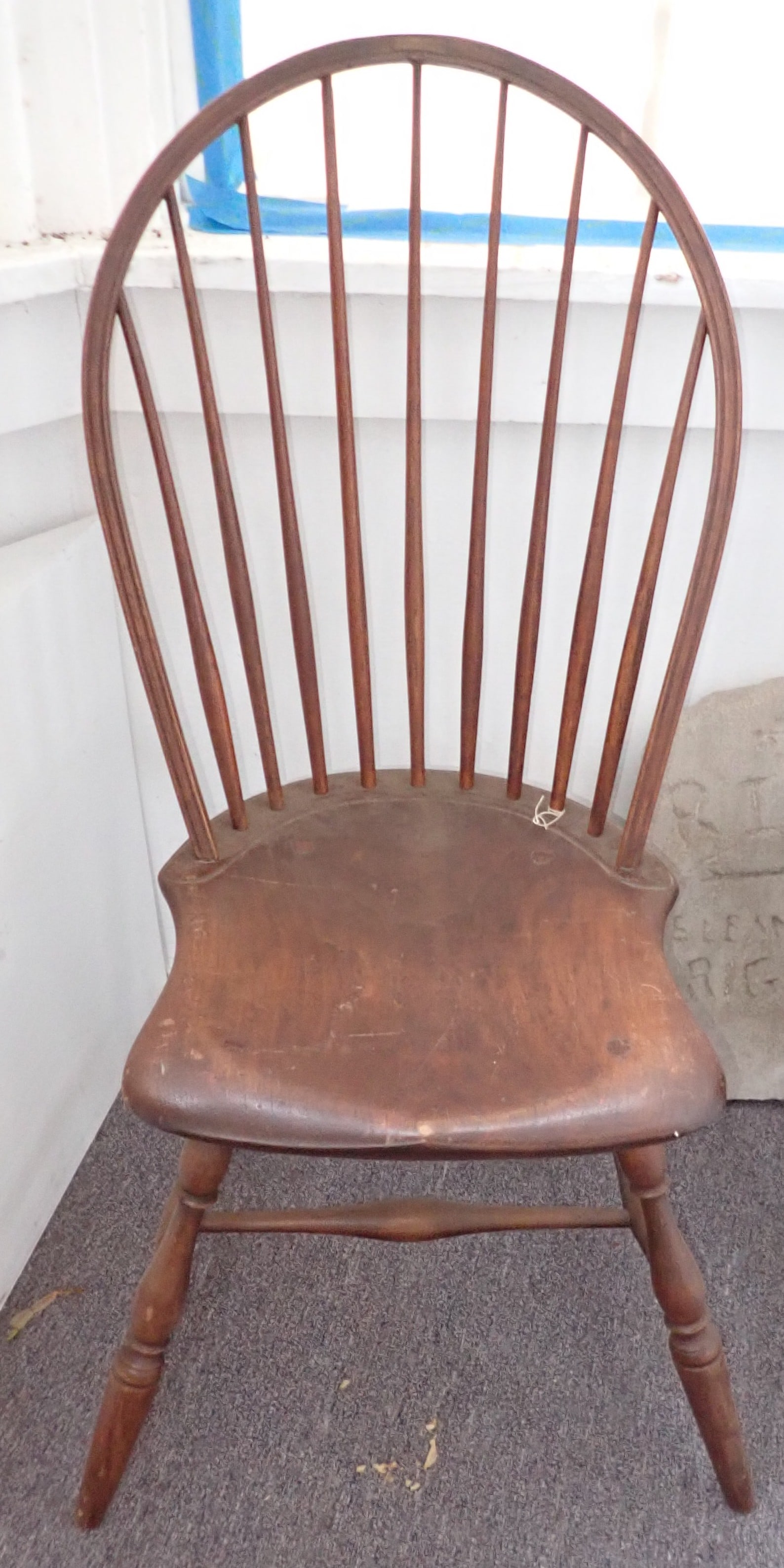 Spindleback Side Chair: Approx 17 1/2" wide, 16 1/2" to seat, 15" deep, 37 1/2" tall. NO SHIPPING !